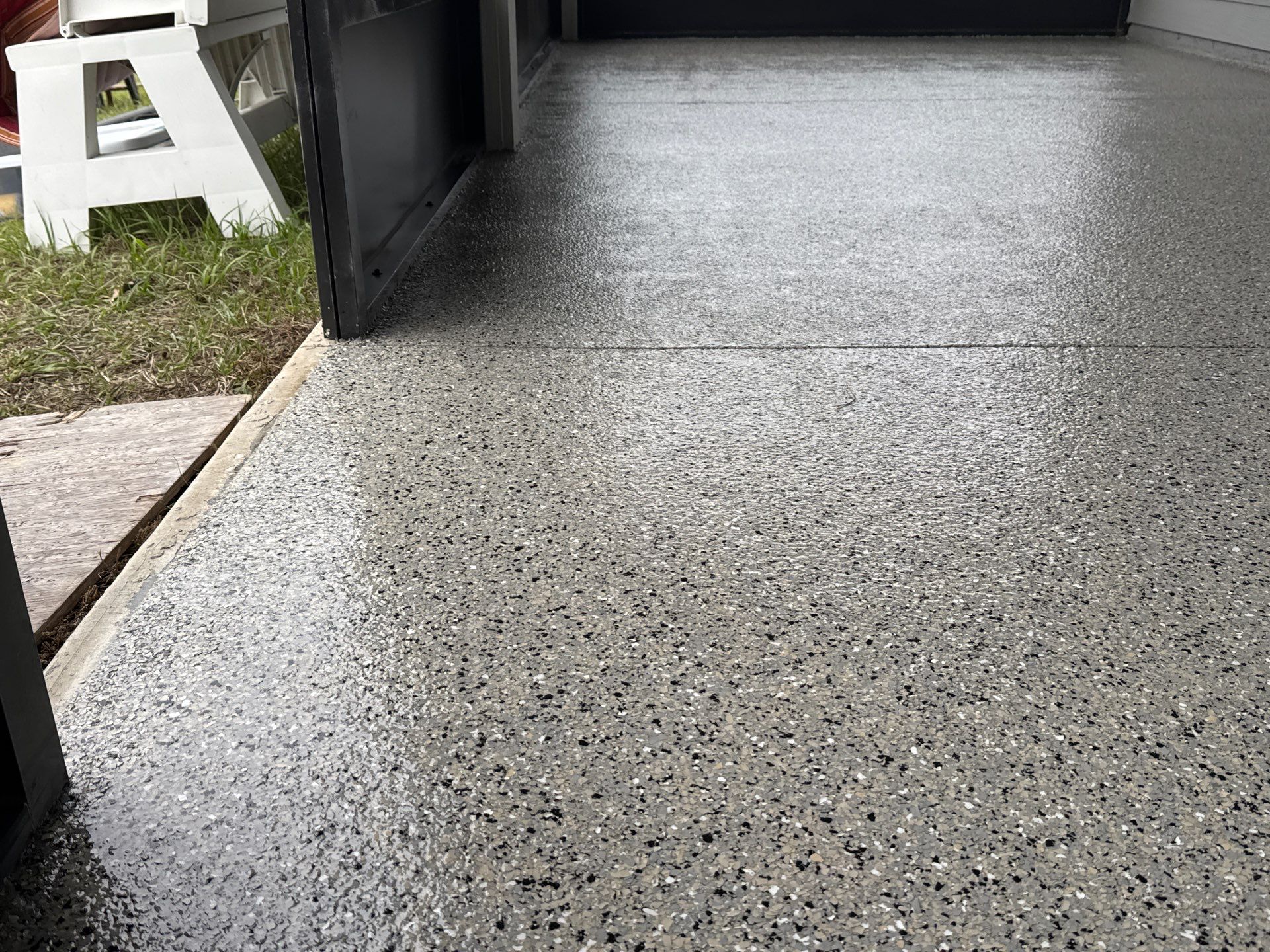 Back Porch in Mediterranean  by Cross Creek Concrete Coatings