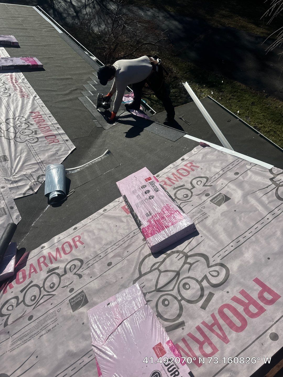 Residential Roofing Installation using Owens Corning TruDefinition - Williamsburg Gray by A Plus Exterior