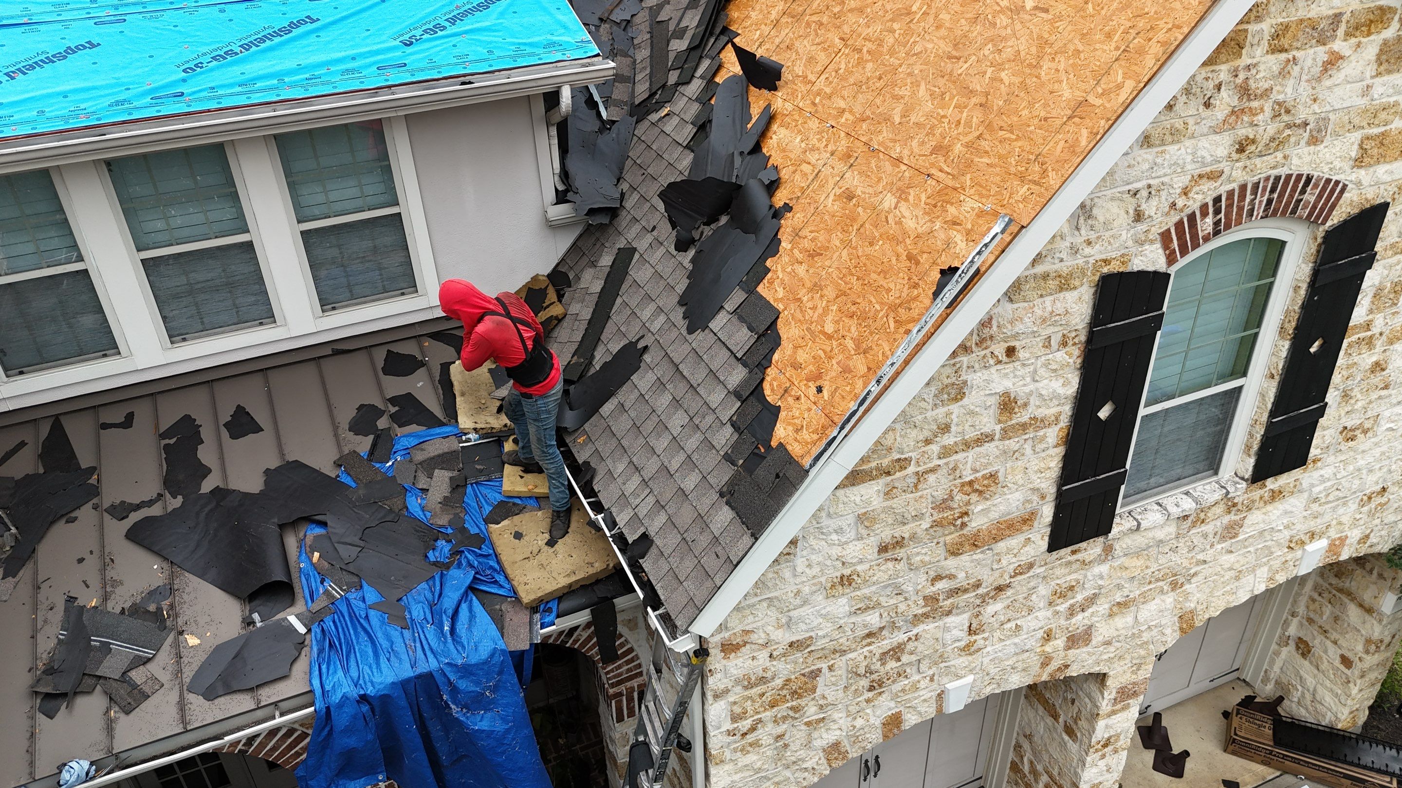 Residential Roofing Installation using IKO Dynasty by Core Four Roofing
