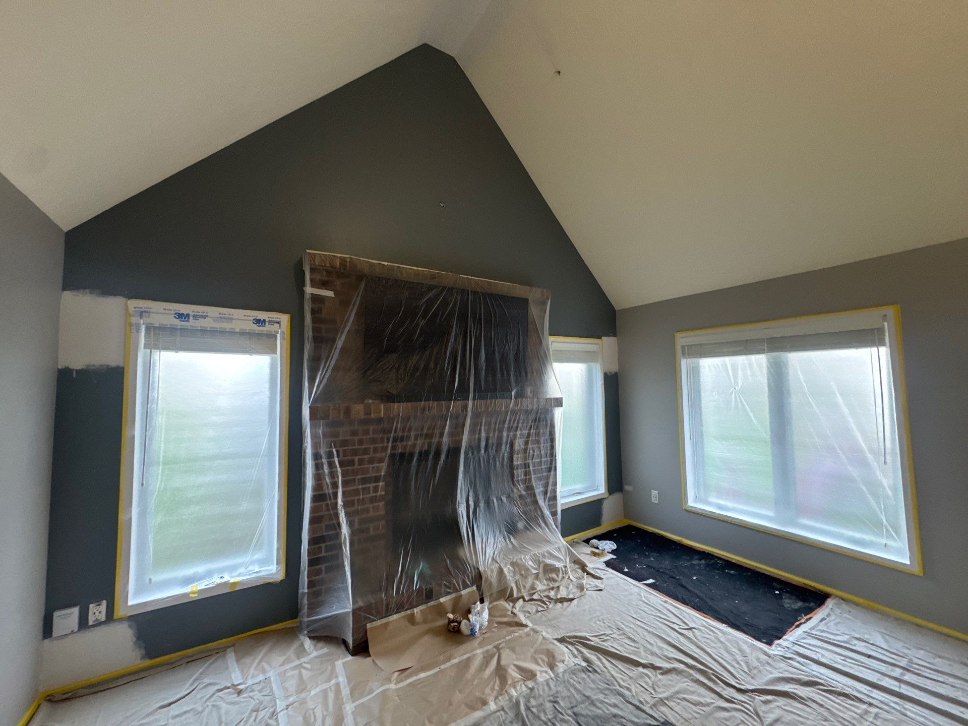 Residential Interior Repaint Walls After Drywall Work Done by Midwest Paint LLC