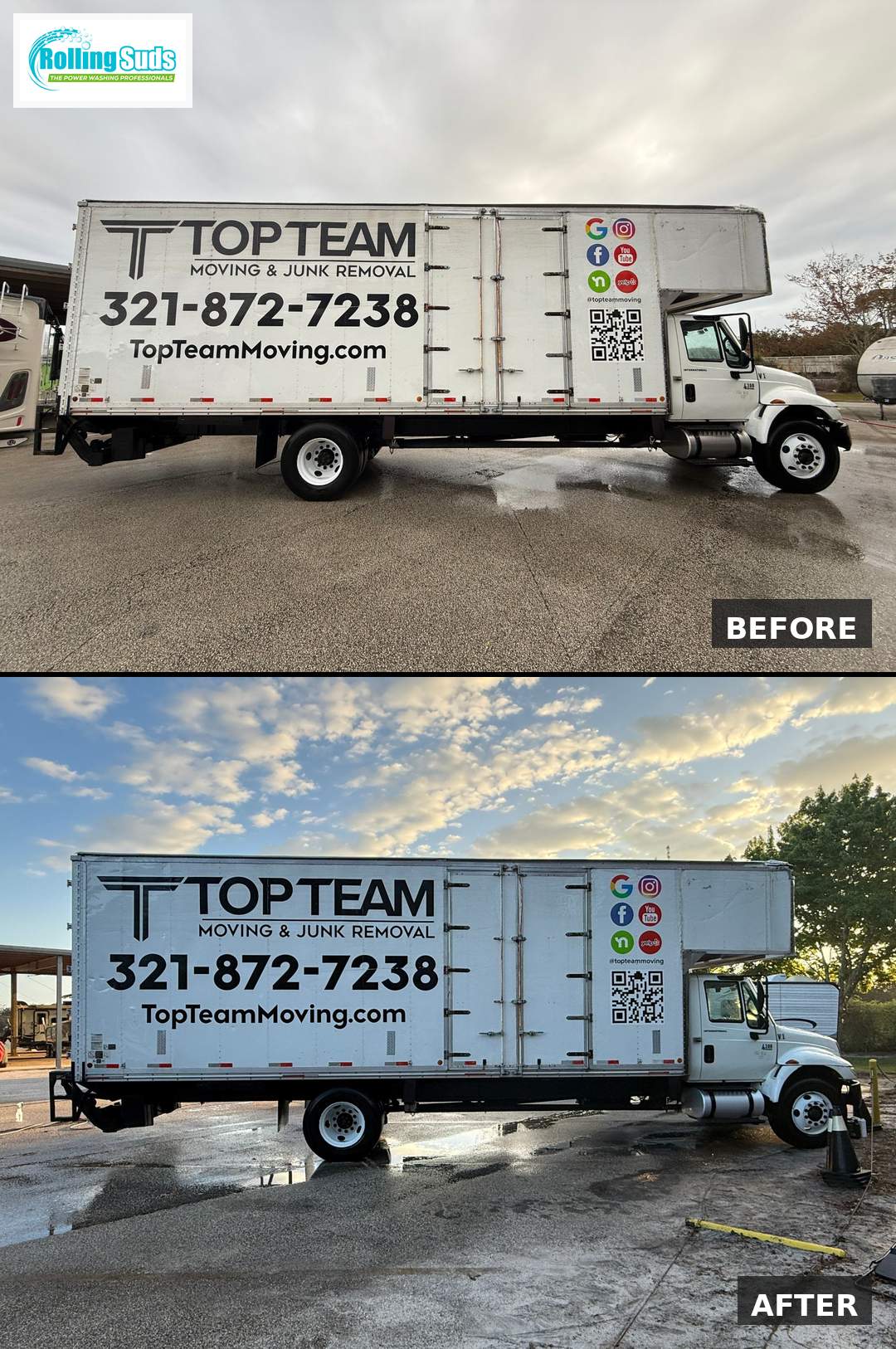 Top Team Moving – Fleet Truck Washing (Indian Harbour Beach, FL) by Rolling Suds of Melbourne - Palm Bay