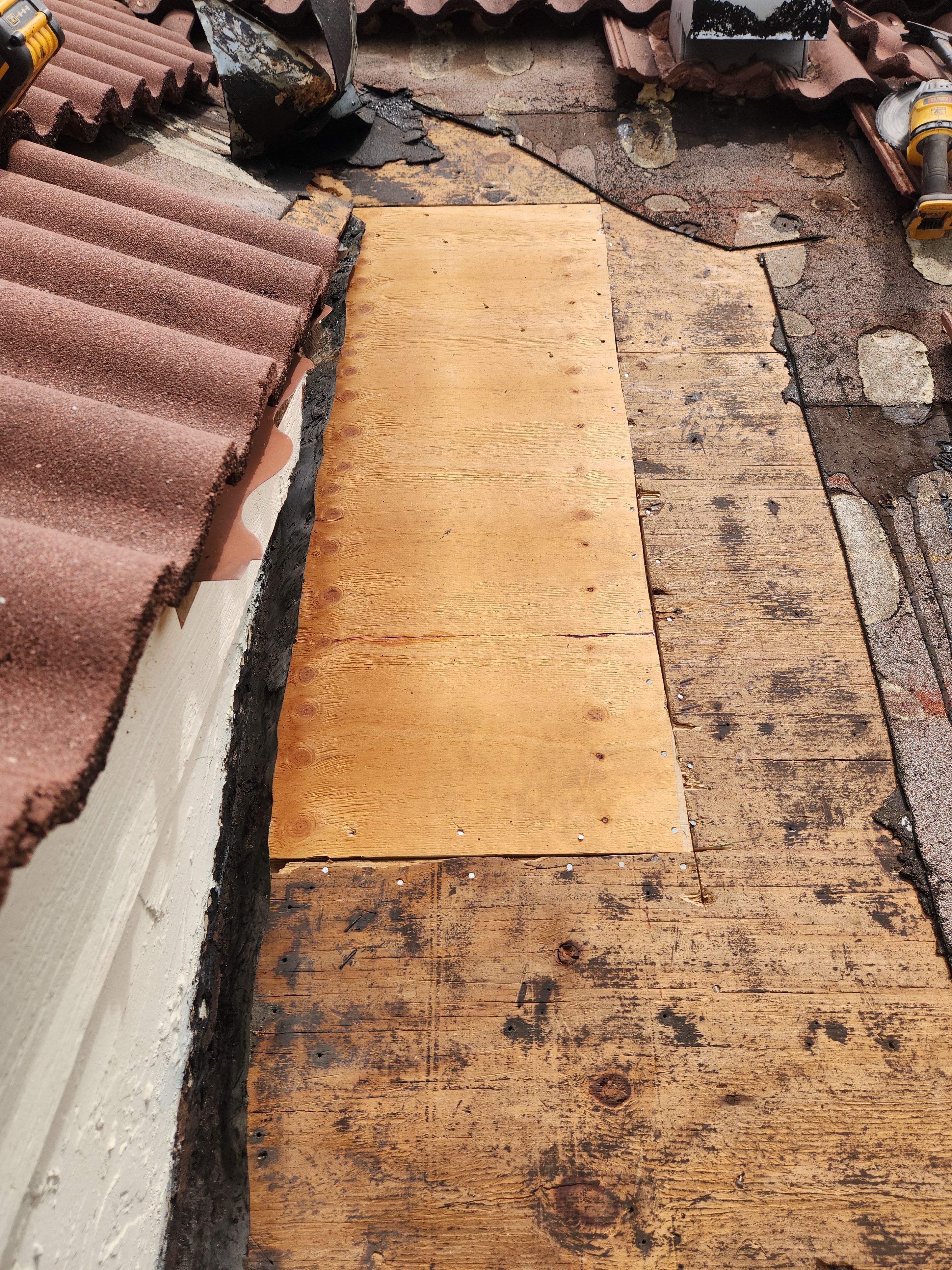 Clay Tile Roof Leak Repair and Sheathing Replacement in Hollywood by Aastro Roofing