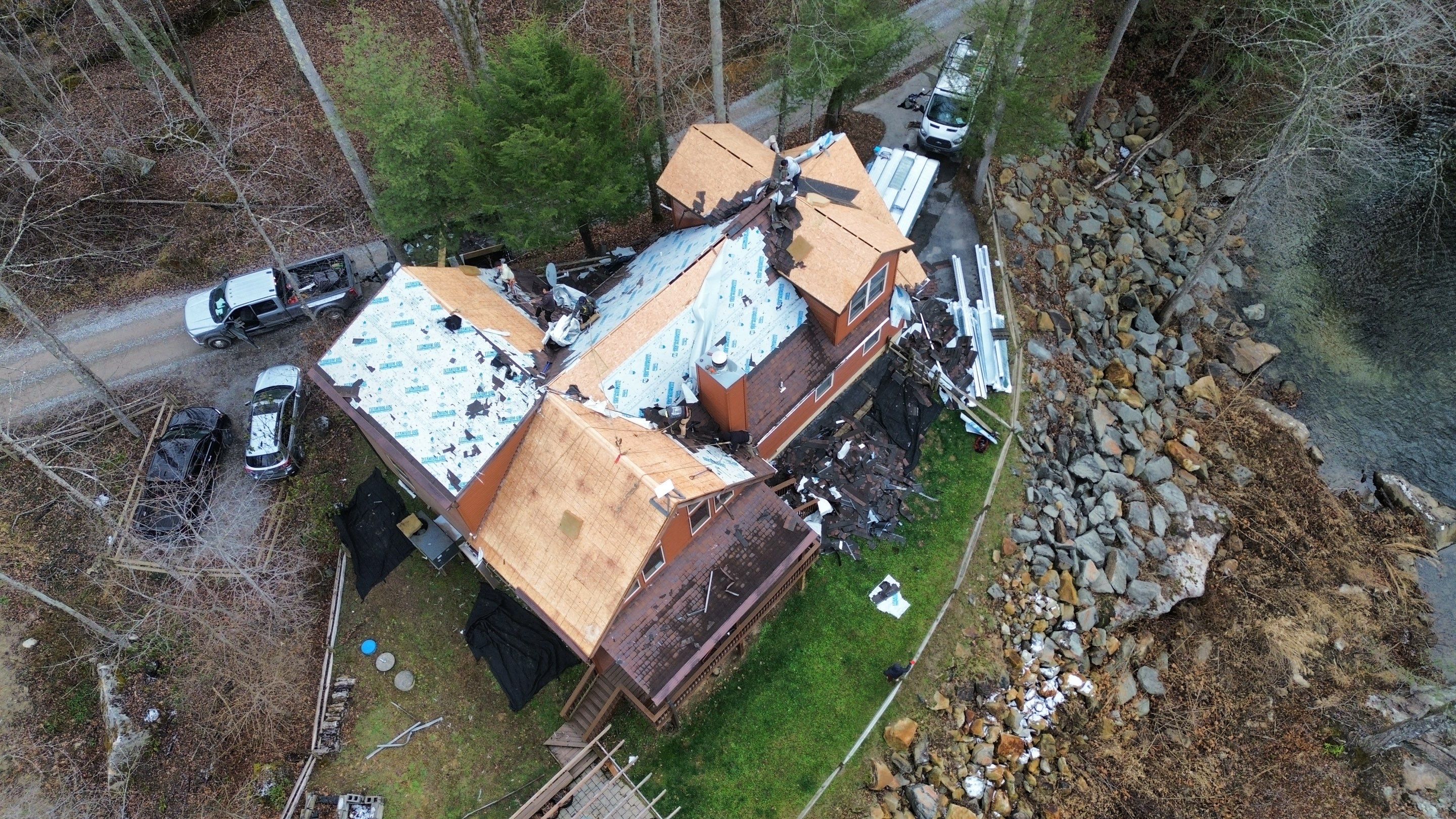 Residential Roofing Installation using Standing Seam Metal - 4766 by Rainstoppers Roofing