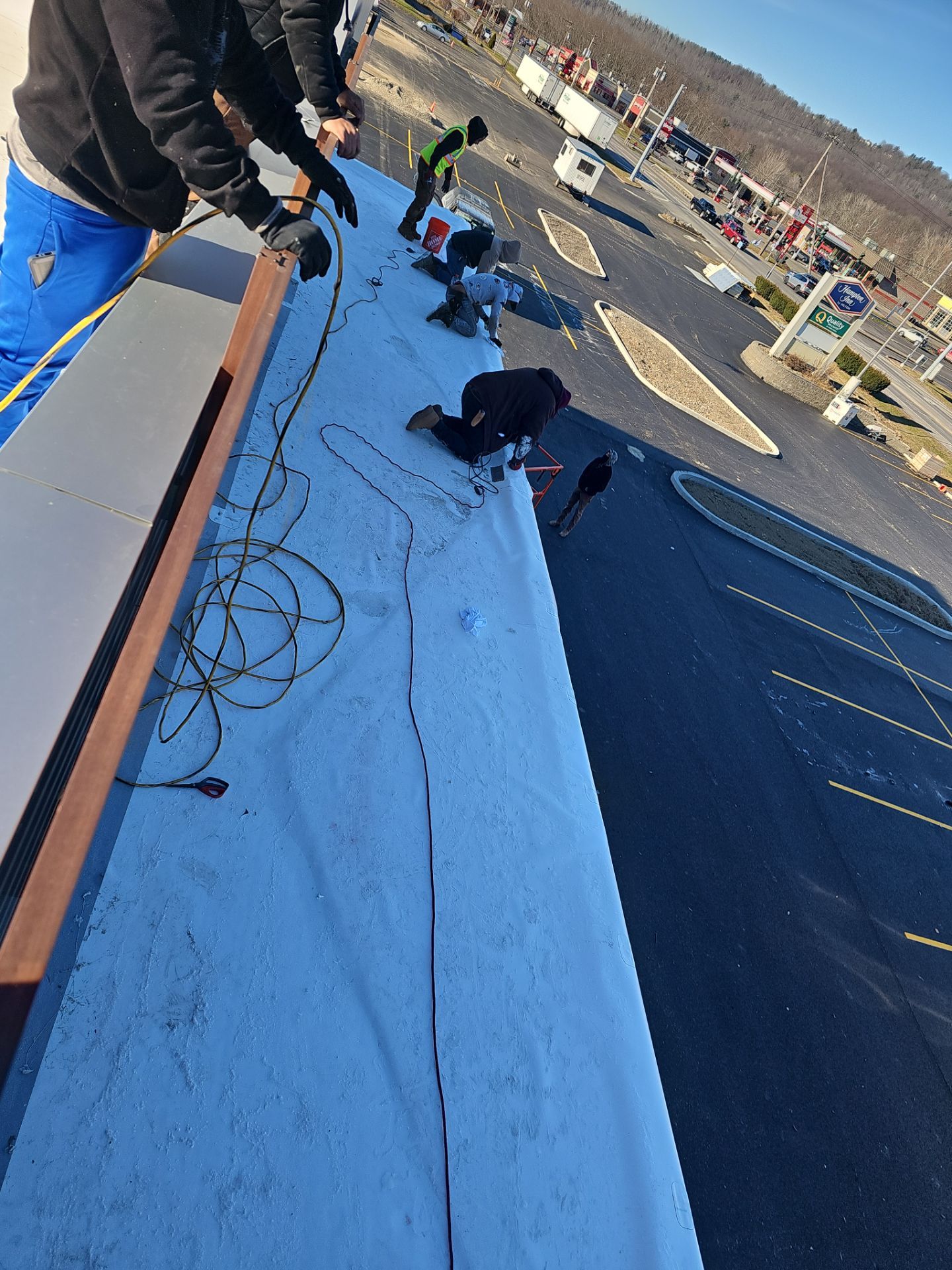 Commercial Roofing Installation using Insulated roof and wall panels by Nitro Roofing and Construction