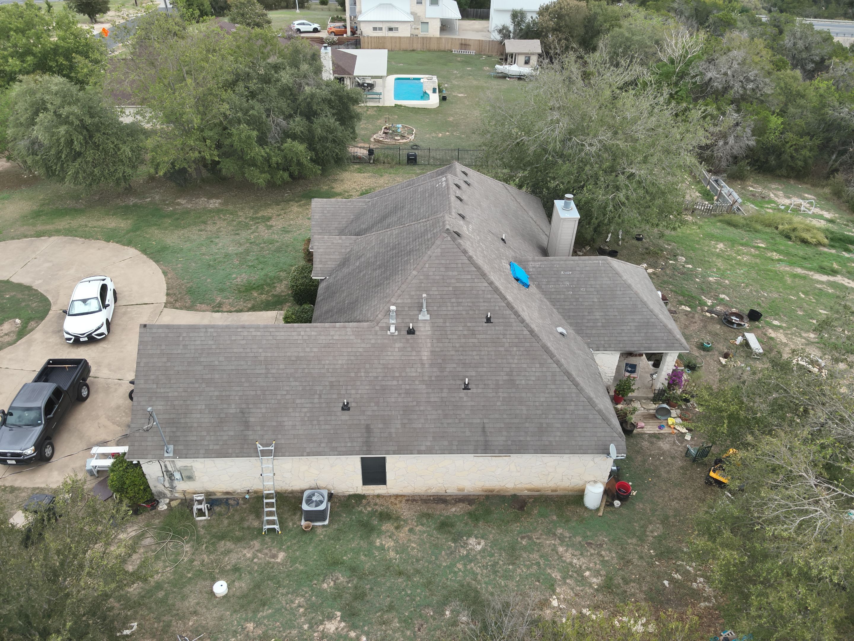 Residential Roof Replacement using GAF - HDZ - Charcoal by Action Exteriors Austin