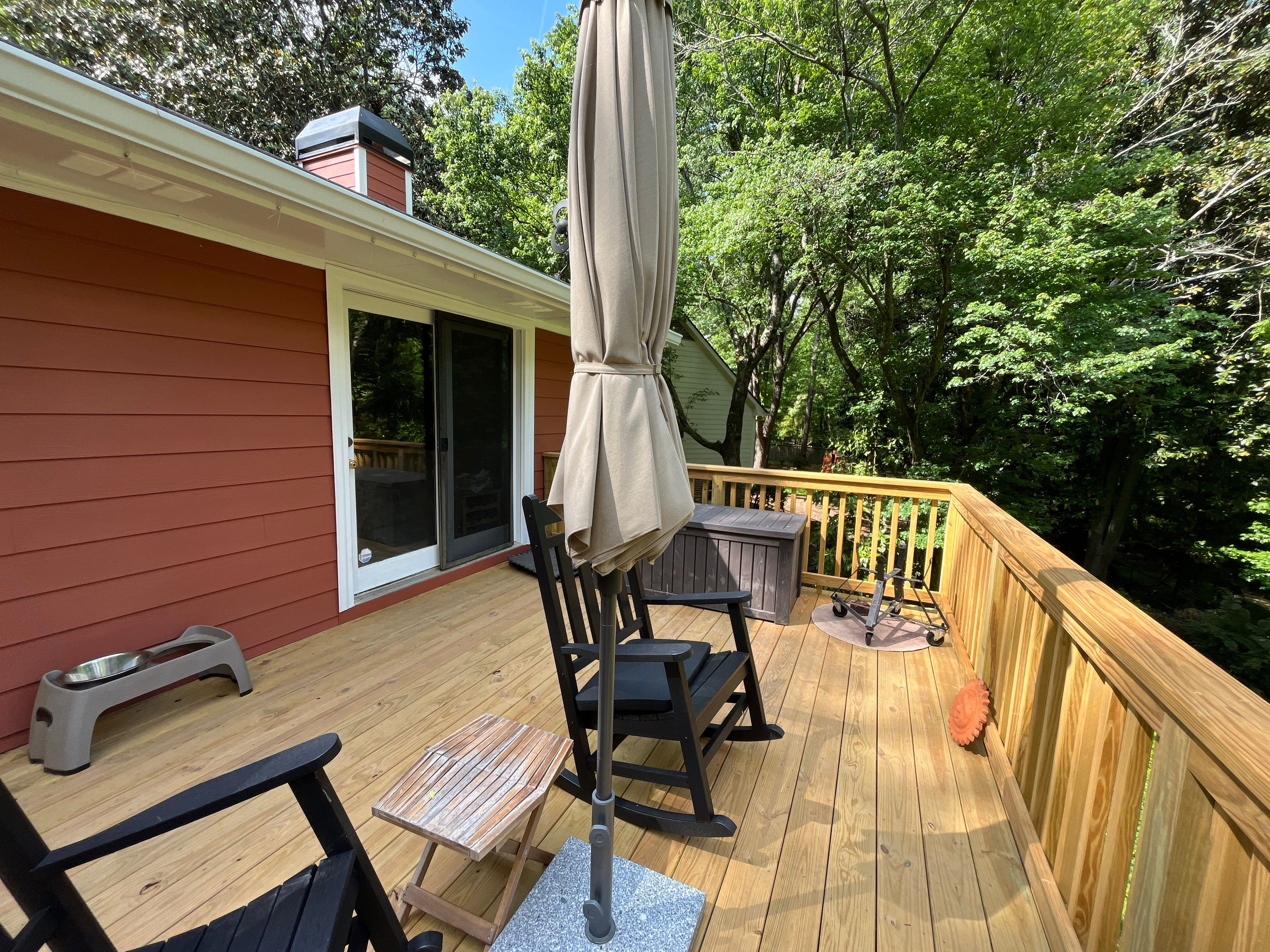 Atlanta, GA James Hardie Siding, Pressure Treated Wood Deck Replacement, and Exterior Painting by Nelson Exteriors 