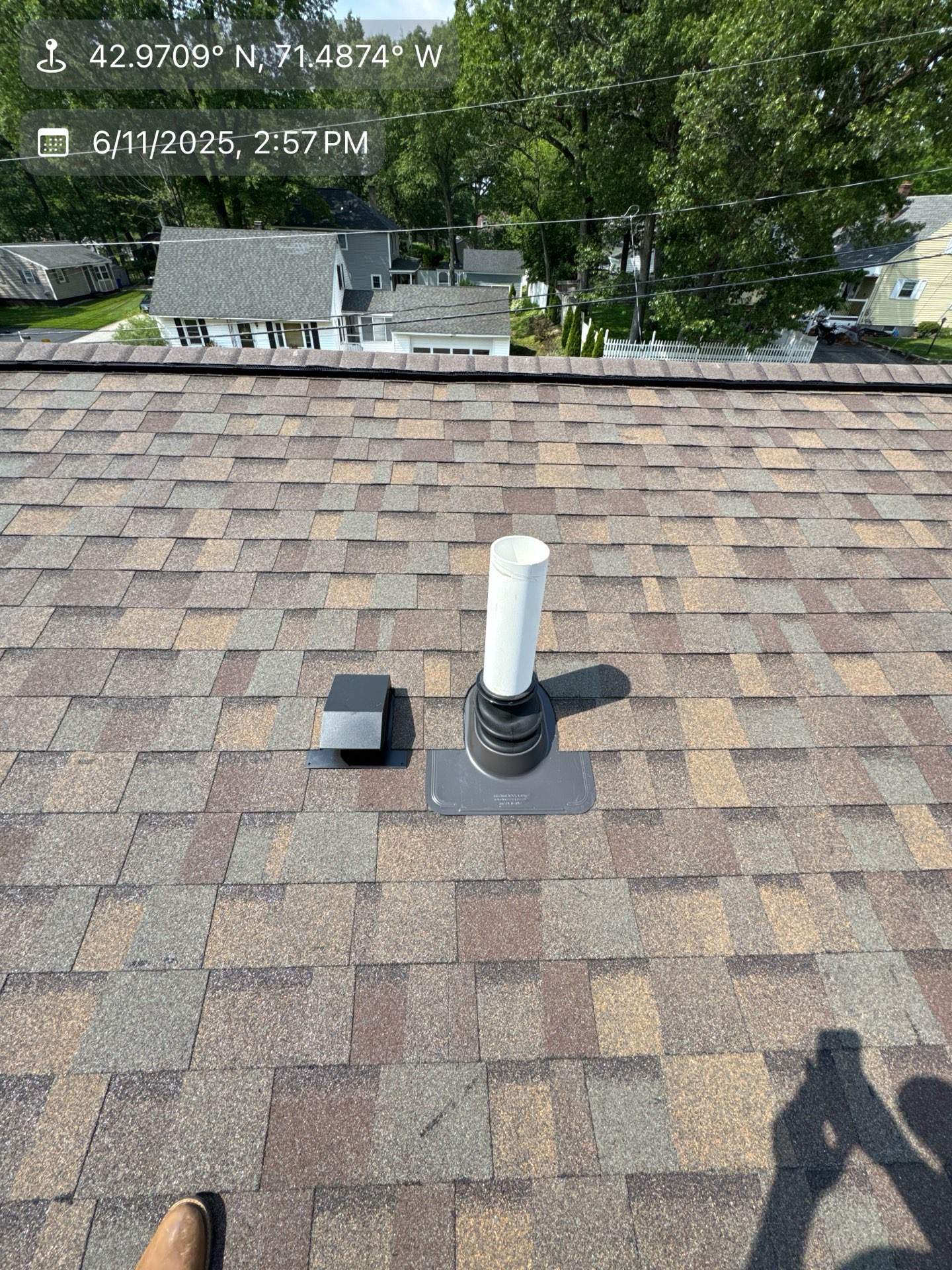 Roof Replacement in Manchester, NH | Owens Corning Teak Shingles & Structural Decking Repairs by Compass exteriors