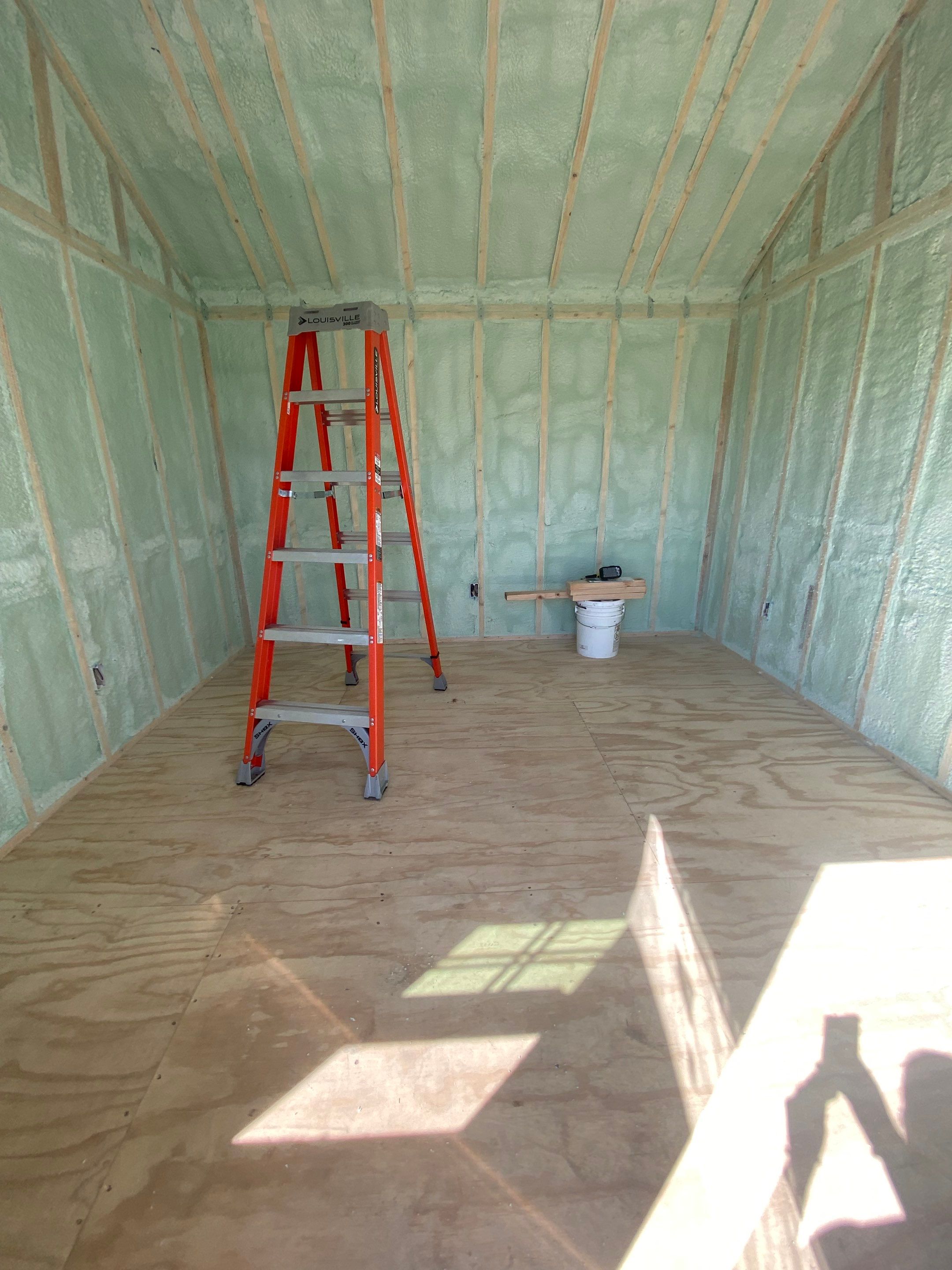 Exterior Walls using Closed Cell Spray Foam by NYS Foam & Energy
