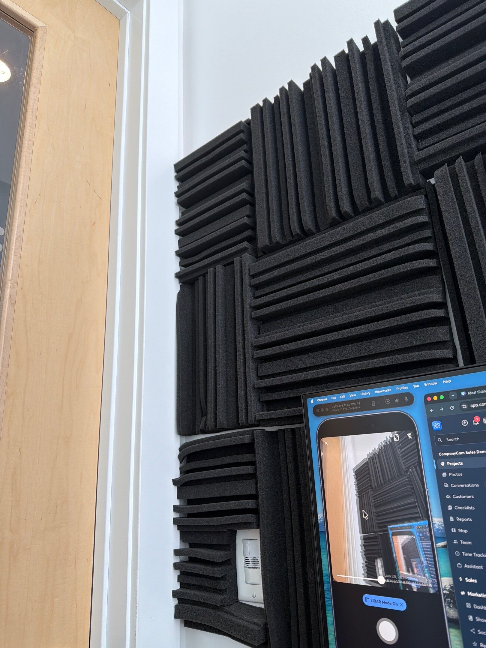 Lincoln Office Space Upgrade with Acoustic Treatments and Interior Glass Signage by CompanyCam Sales Demo