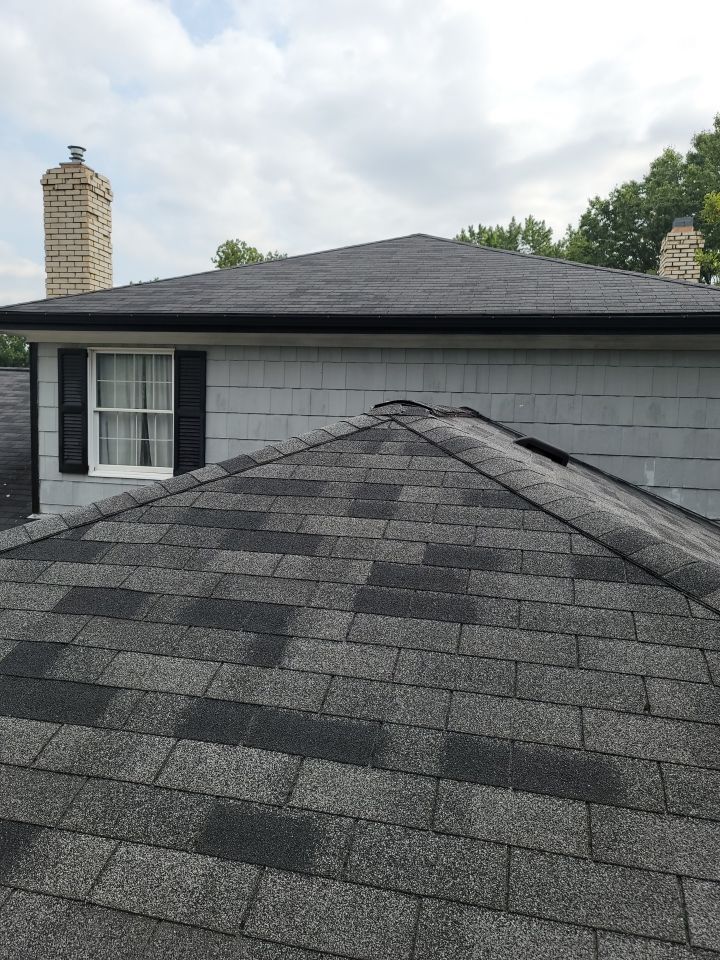 ATLAS PINNACLE COLOR: SCOTCHGARD BLACK SHADOW DRIP EDGE: WHITE by Eagle Eye Roofing