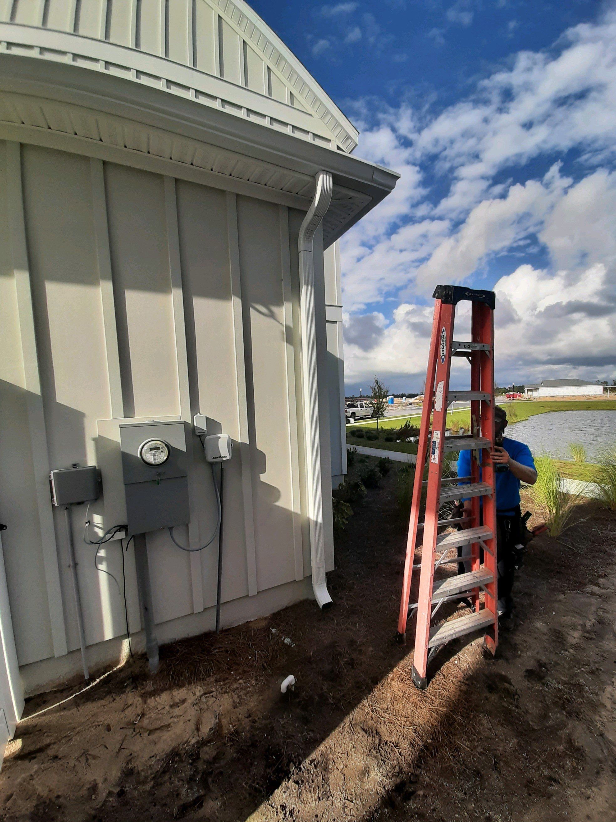 Seamless Gutter Installation using White K-Style Gutters by Gutter Professors