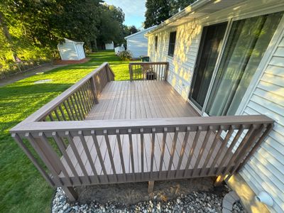 Deck Pressure Washing and Staining in Norton Shores Michigan!