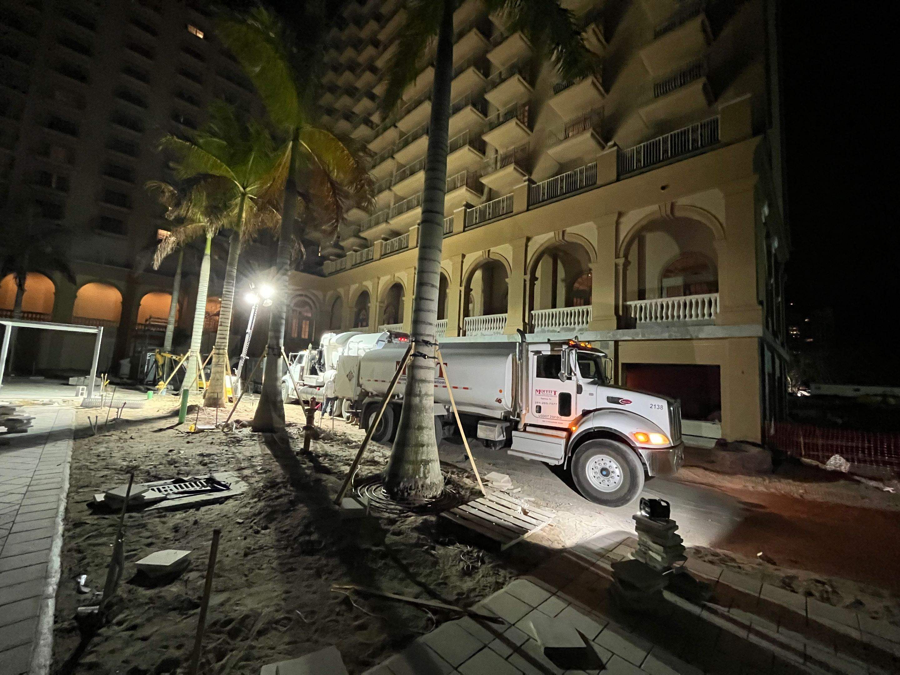 Ritz-Carlton S. Pool Deck & S. Service Rd Drain Cleaning by APS Power & Water