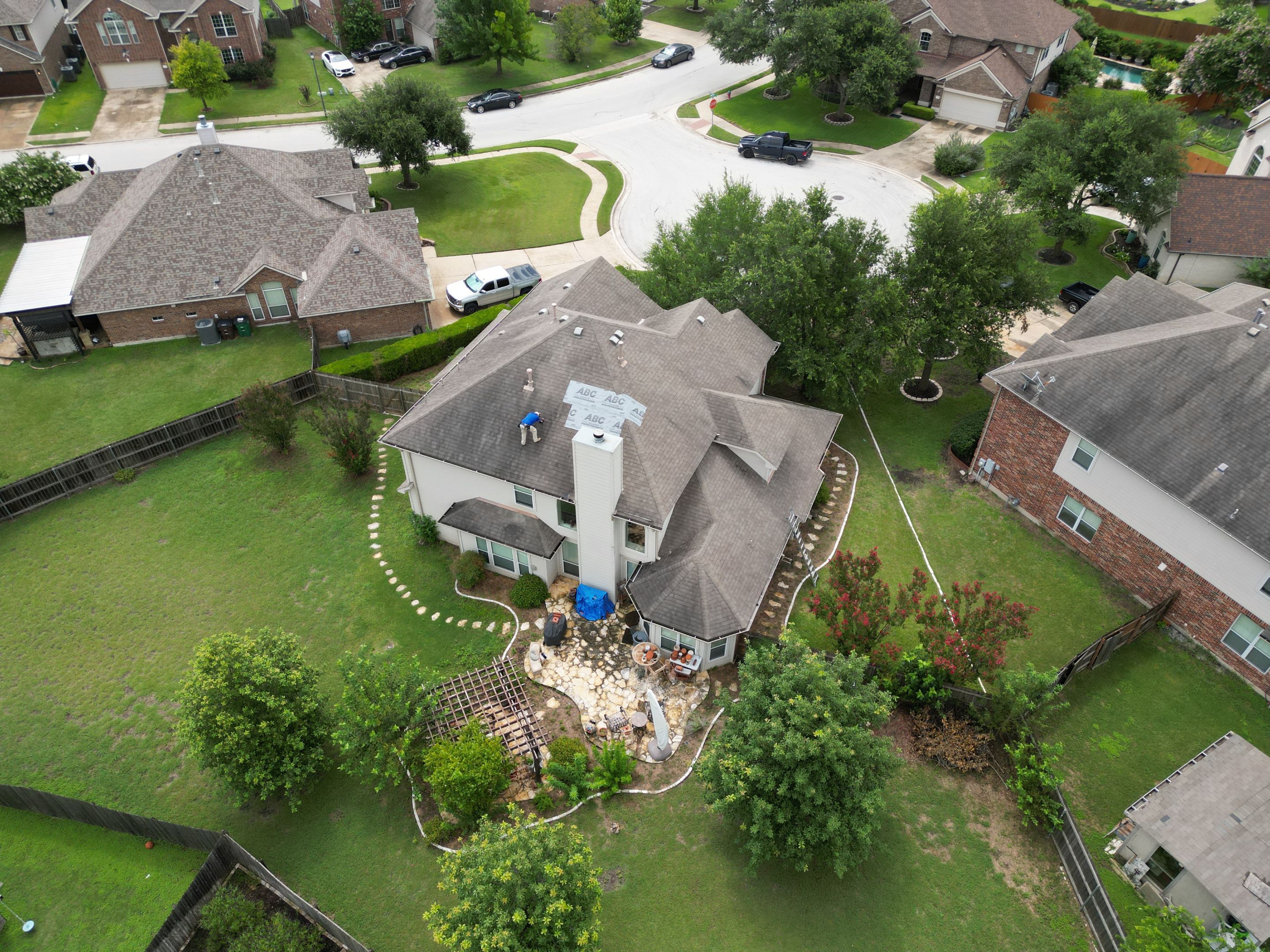Residential Roof Replacement using GAF - HDZ - Hickory by Action Exteriors Austin