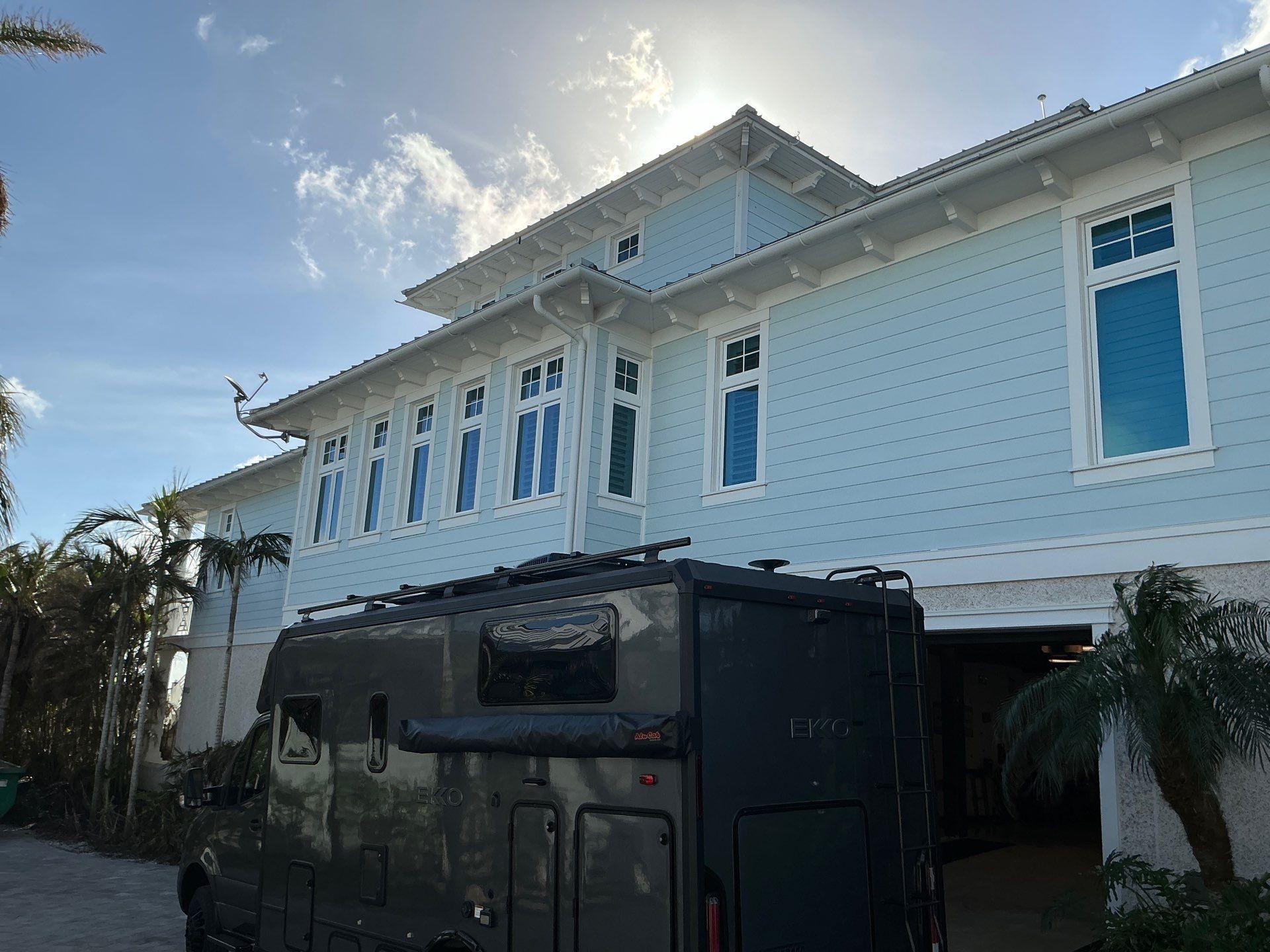 All New 1/2 Round Gutters in Nokomis FL by Gutter Professors