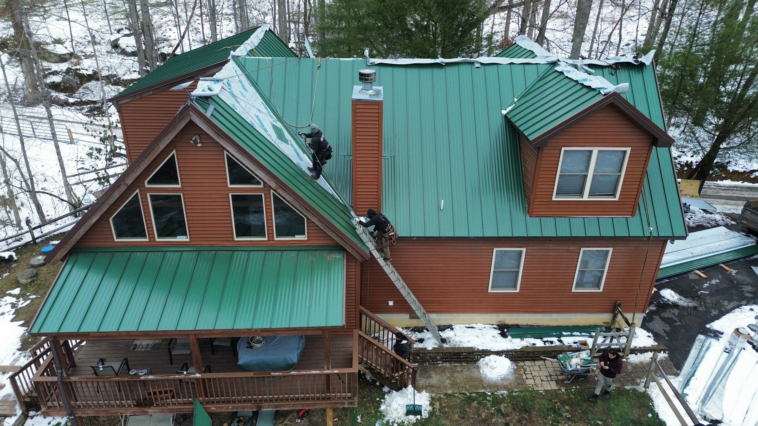 Residential Roofing Installation using Standing Seam Metal - 4766 by Rainstoppers Roofing