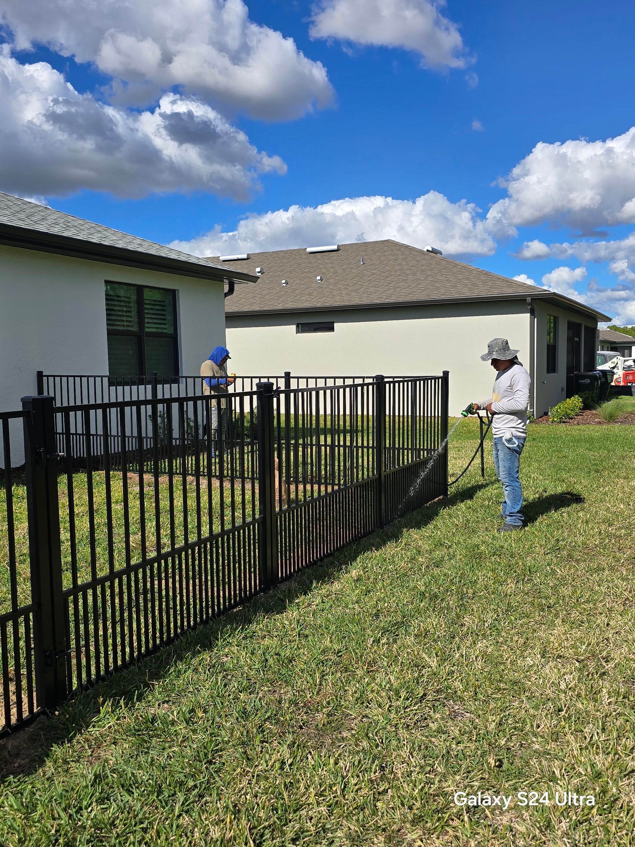Puppy picket aluminum fence in North Port by True Fence LLC
