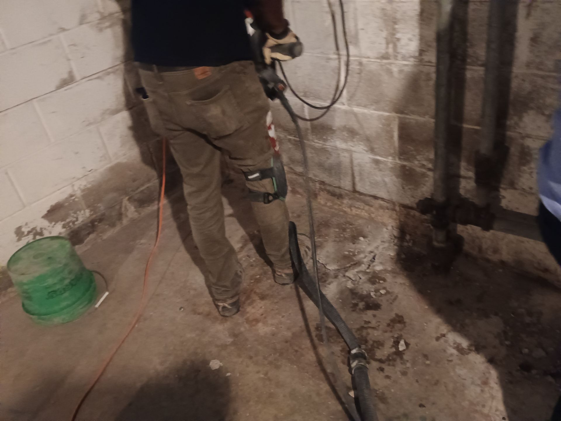Interior Drain Tile Installation near Columbia Heights, MN by Waterproofing Northeast