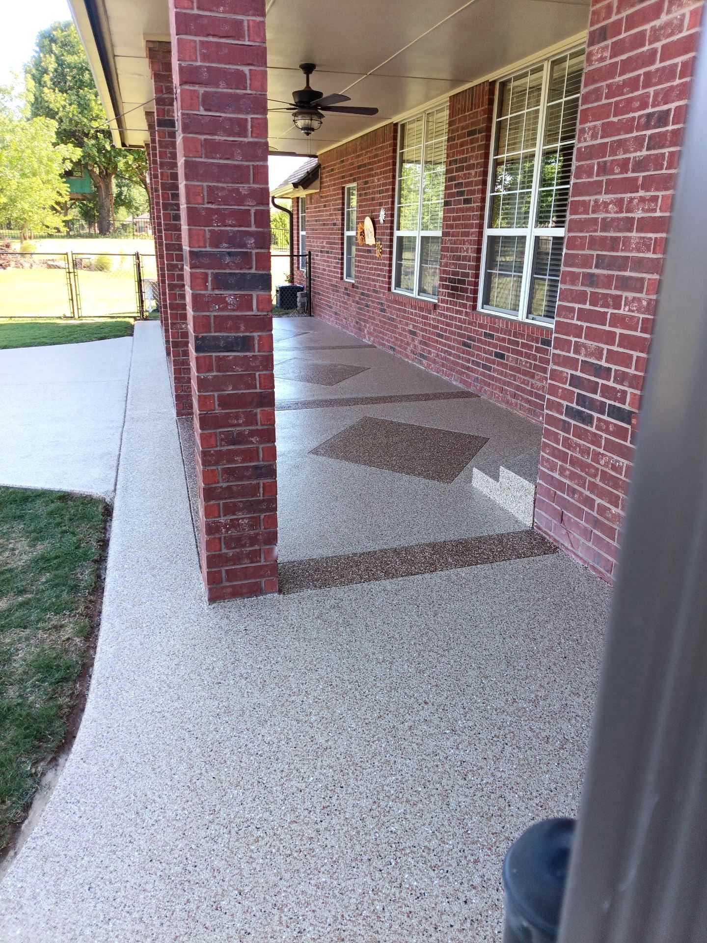 Patios in Pecan with Chestnut Accent by Copperhead Coatings