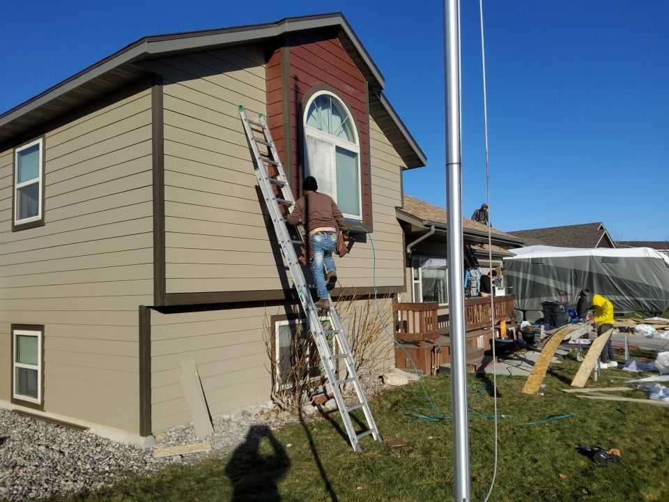 Residential Roofing Installation using LP Smart Siding in Bozeman, Montana by swagg construction