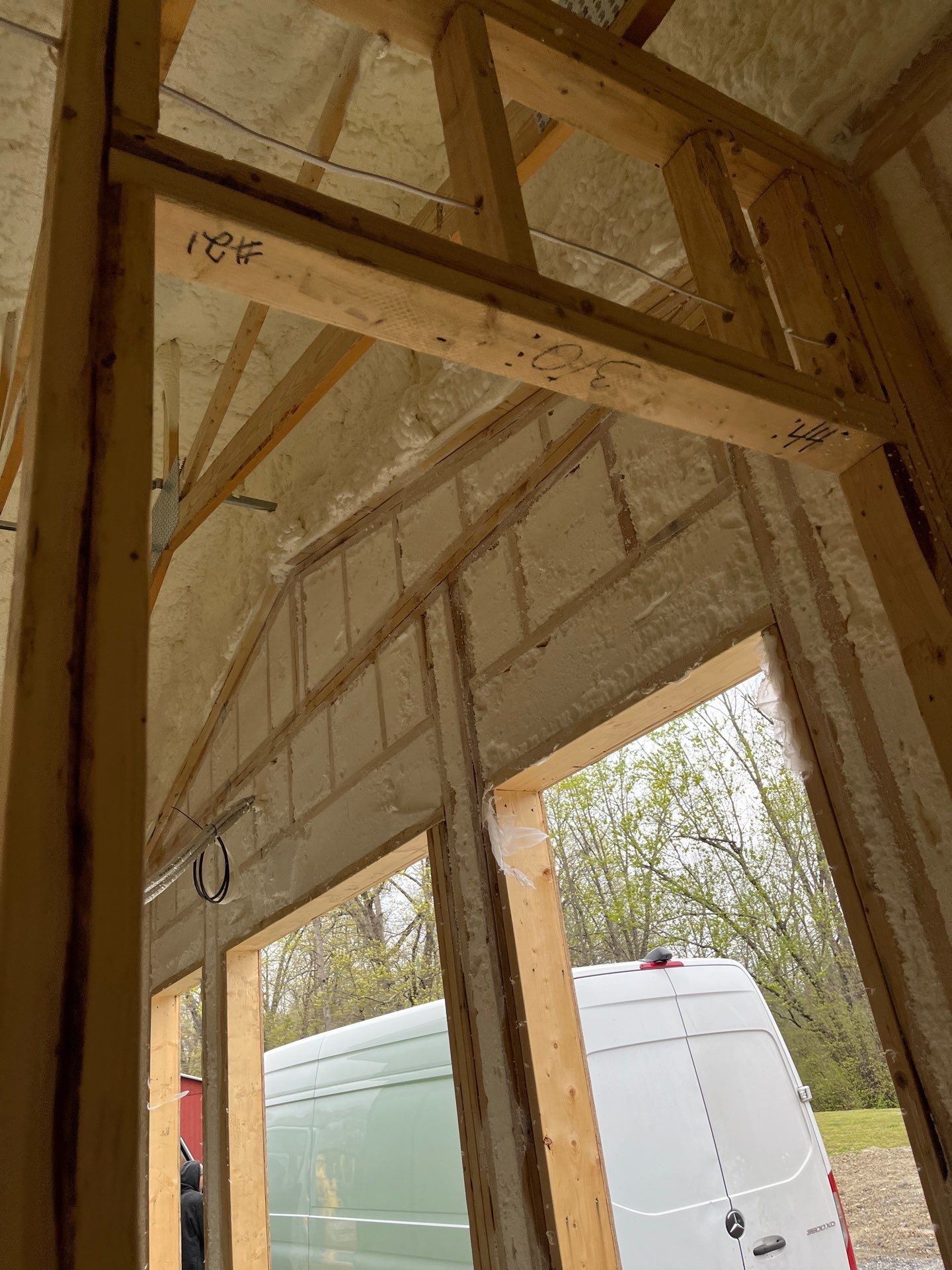 New Construction using open cell spray foam by NYS Foam & Energy