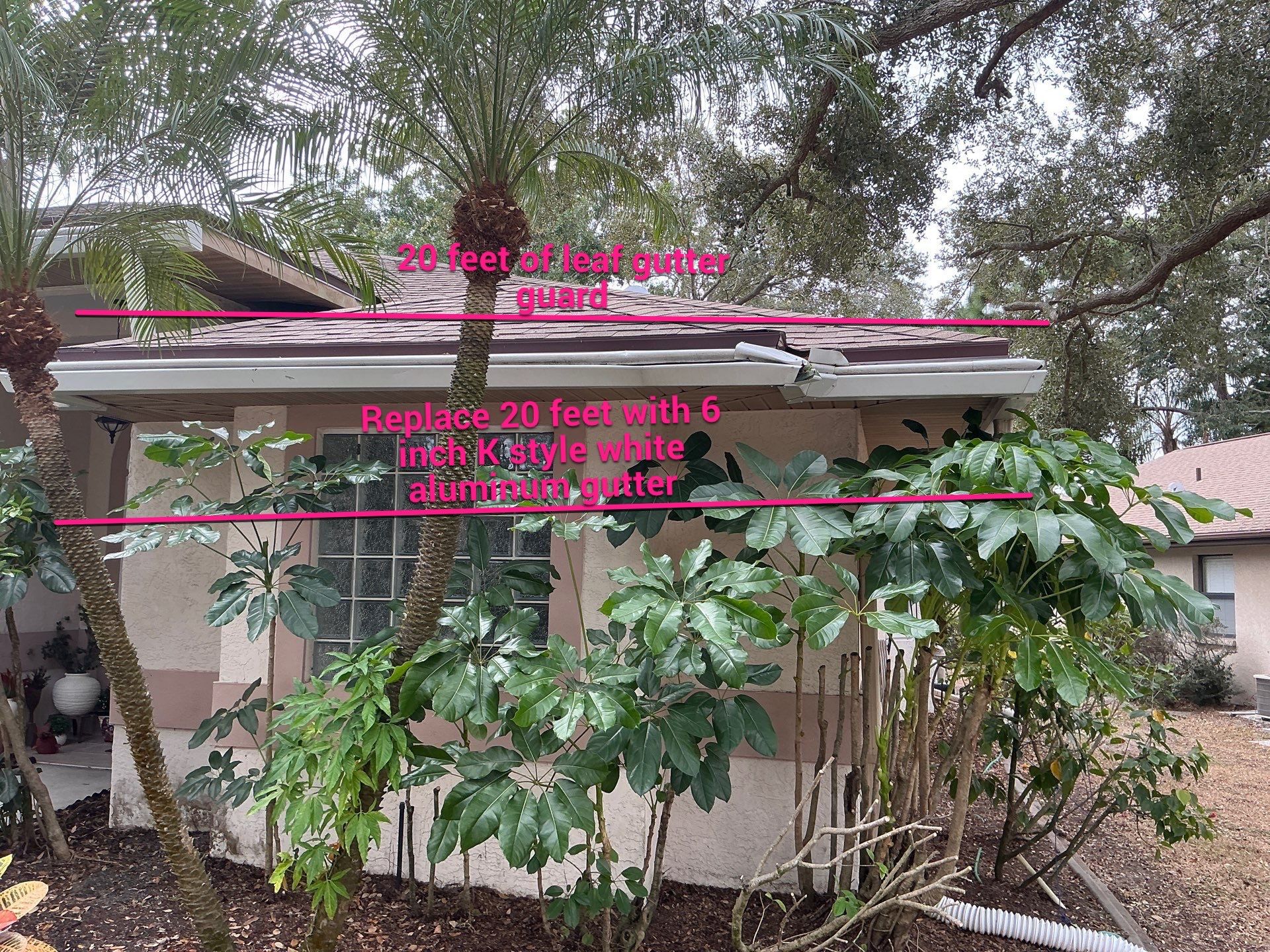 Seamless Aluminum Gutter Installation using 6 Inch Seamless Gutters in Sarasota FL by Gutter Professors