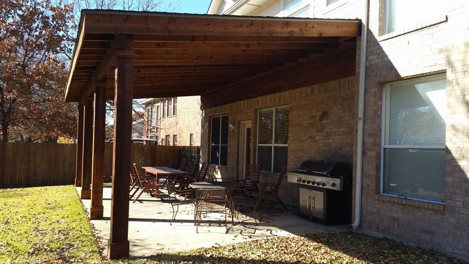 Beautiful Patio Cover Installation for a current Client by First United Roofing & Construction
