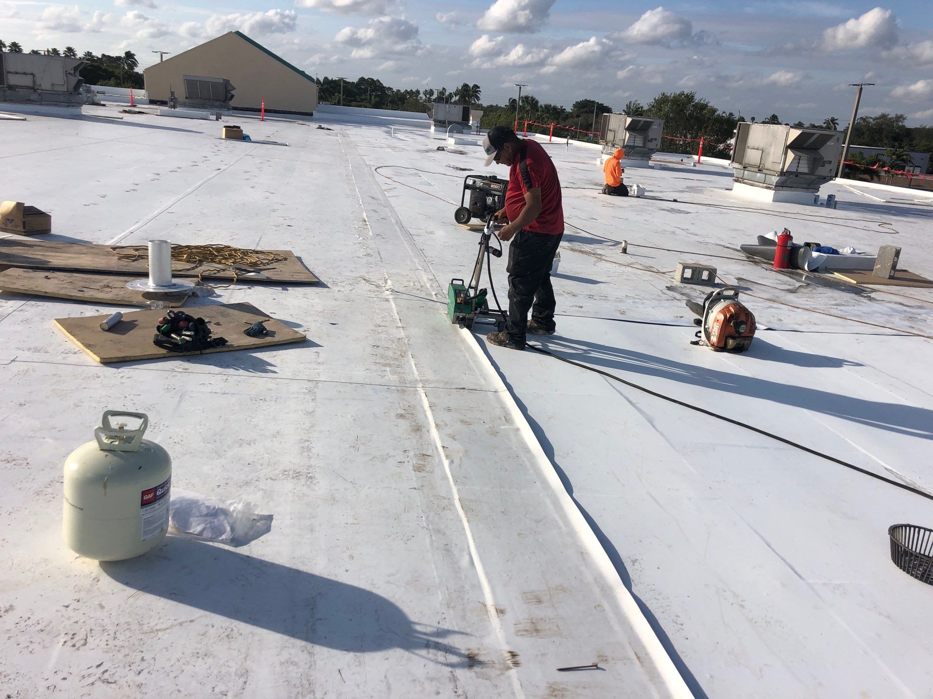 Commercial Re-Roof using GAF TPO by First Due Roofing