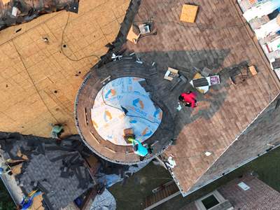 Residential Roofing Installation using Malarkey Legacy Natural Wood