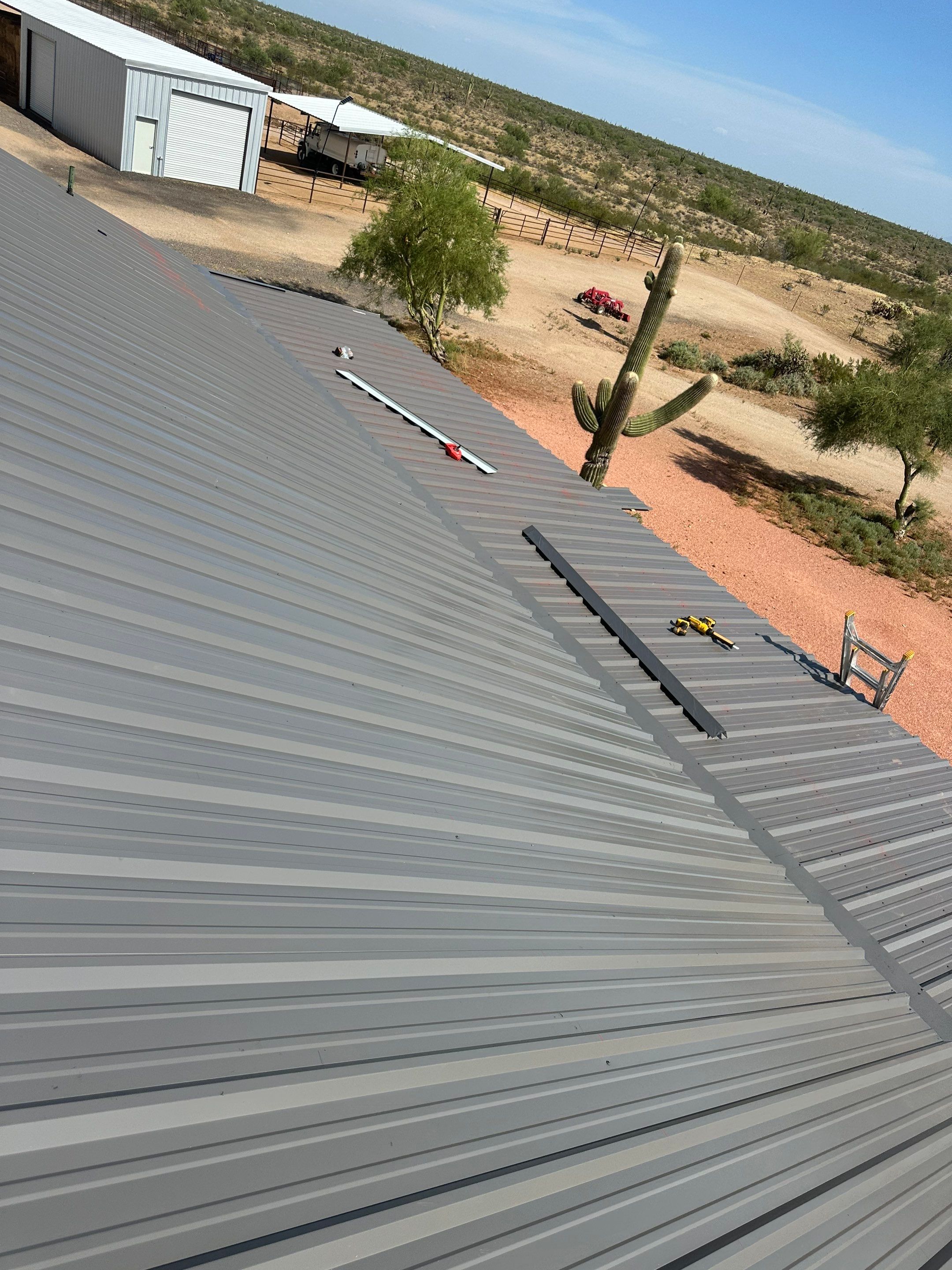 Slate Gray Exposed Fastener by Reimagine Roofing