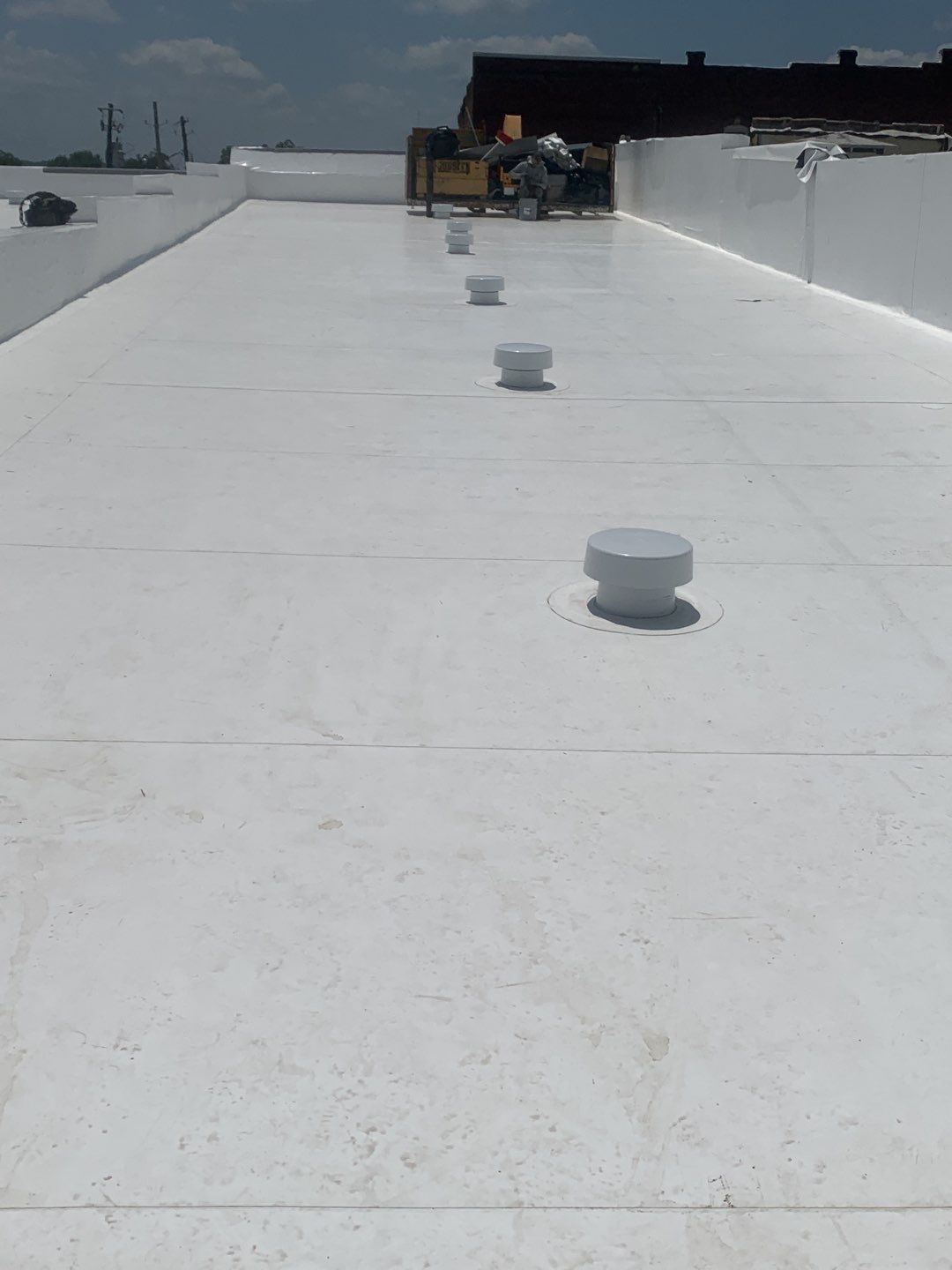 Commercial Roofing Installation in DeQueen, AR, using 50 mil PVC by Hostetler Roofing
