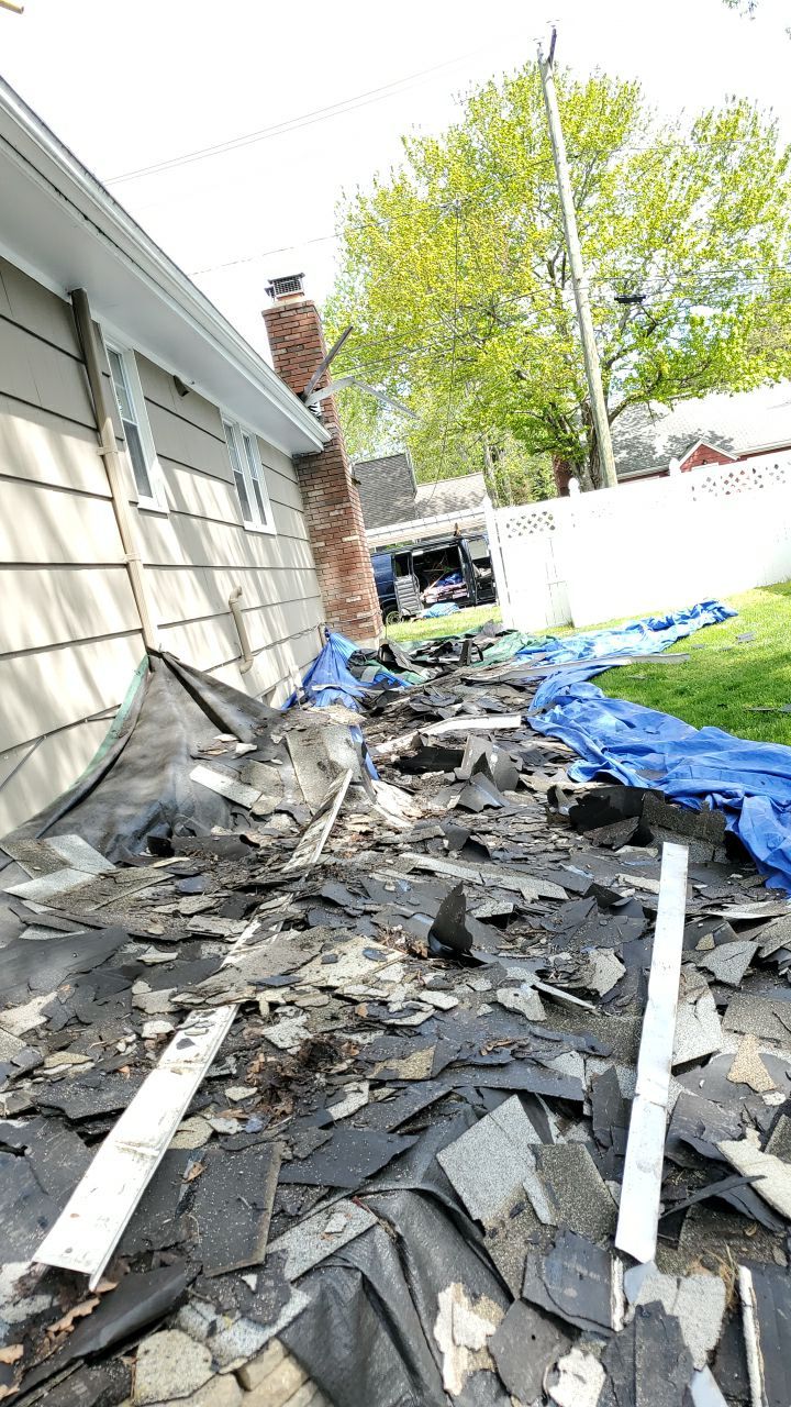 Residential Roofing Installation using Owens Corning Duration Slatestone Gray by A Plus Exterior