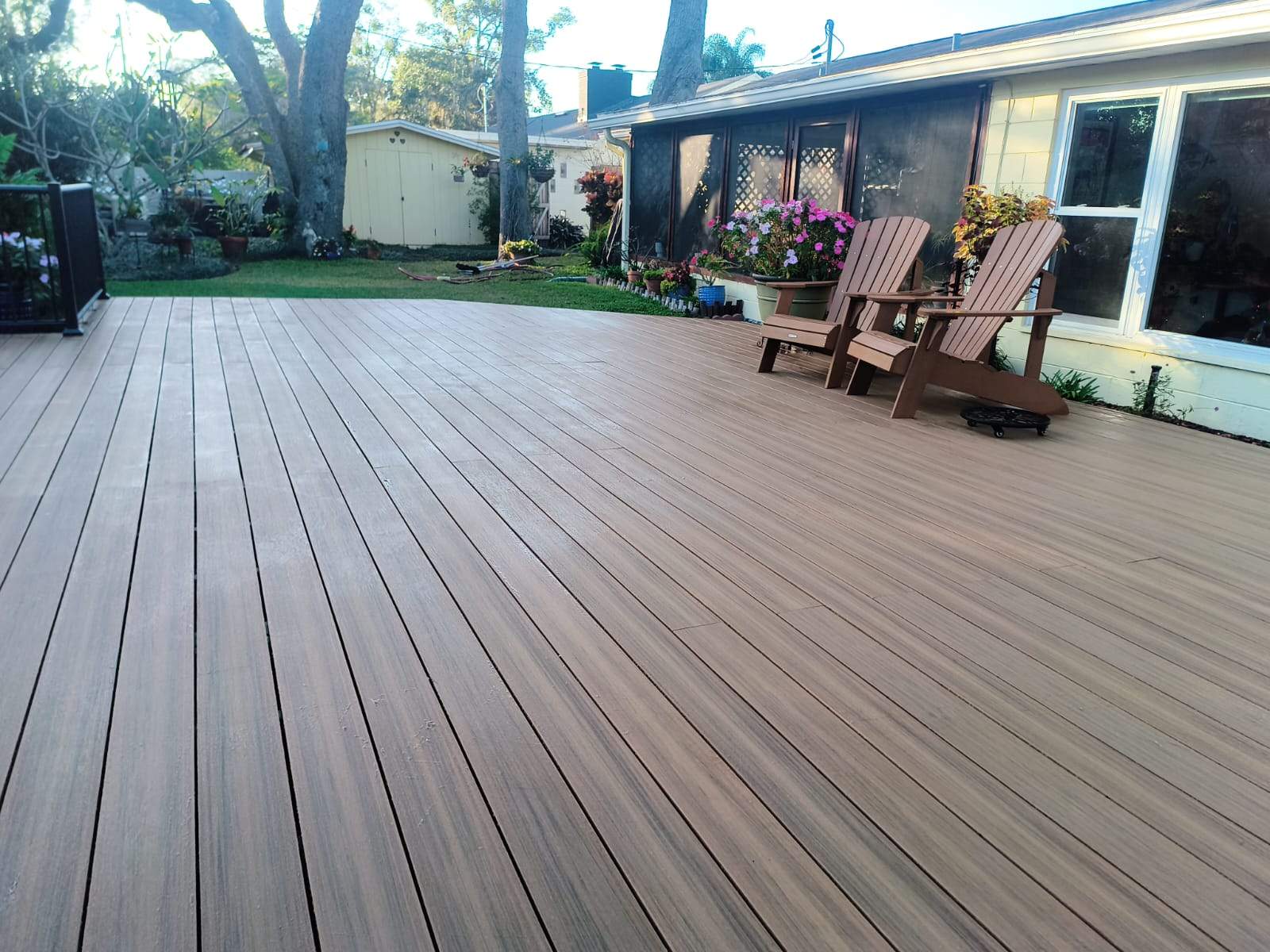 Luxury Multi-Level Deck | Deckorators Voyage Mineral-Based Composite by Orlando pergolas 