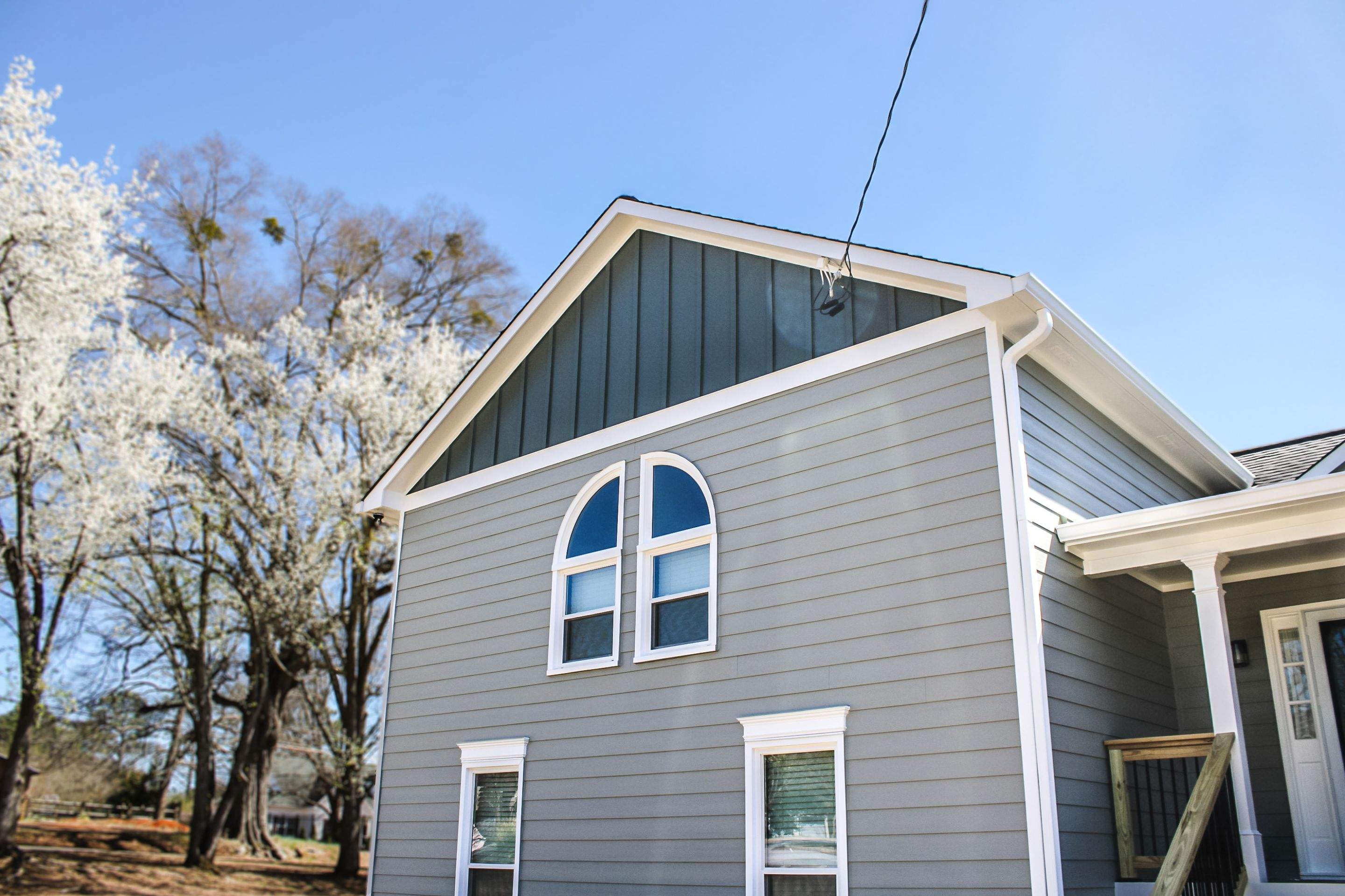 Acworth, GA James Hardie Board and Batten Siding Installation, Porch Renovation, Exterior Painting, and Window Replacement by Nelson Exteriors 