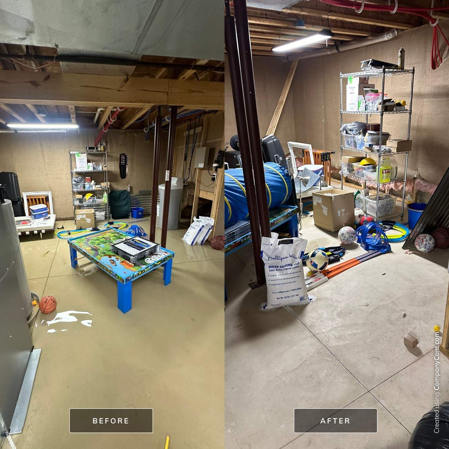 Sump Pump failure loss by BlueRed Restoration