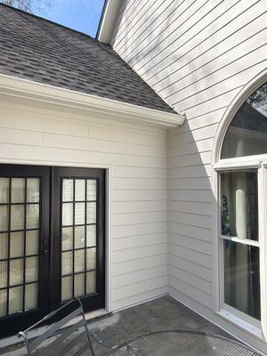 Alpharetta, GA Siding Installation, Rotted Wood Replacement, and Exterior Paint using James Hardie HZ10 Siding and Sherwin Williams Paint