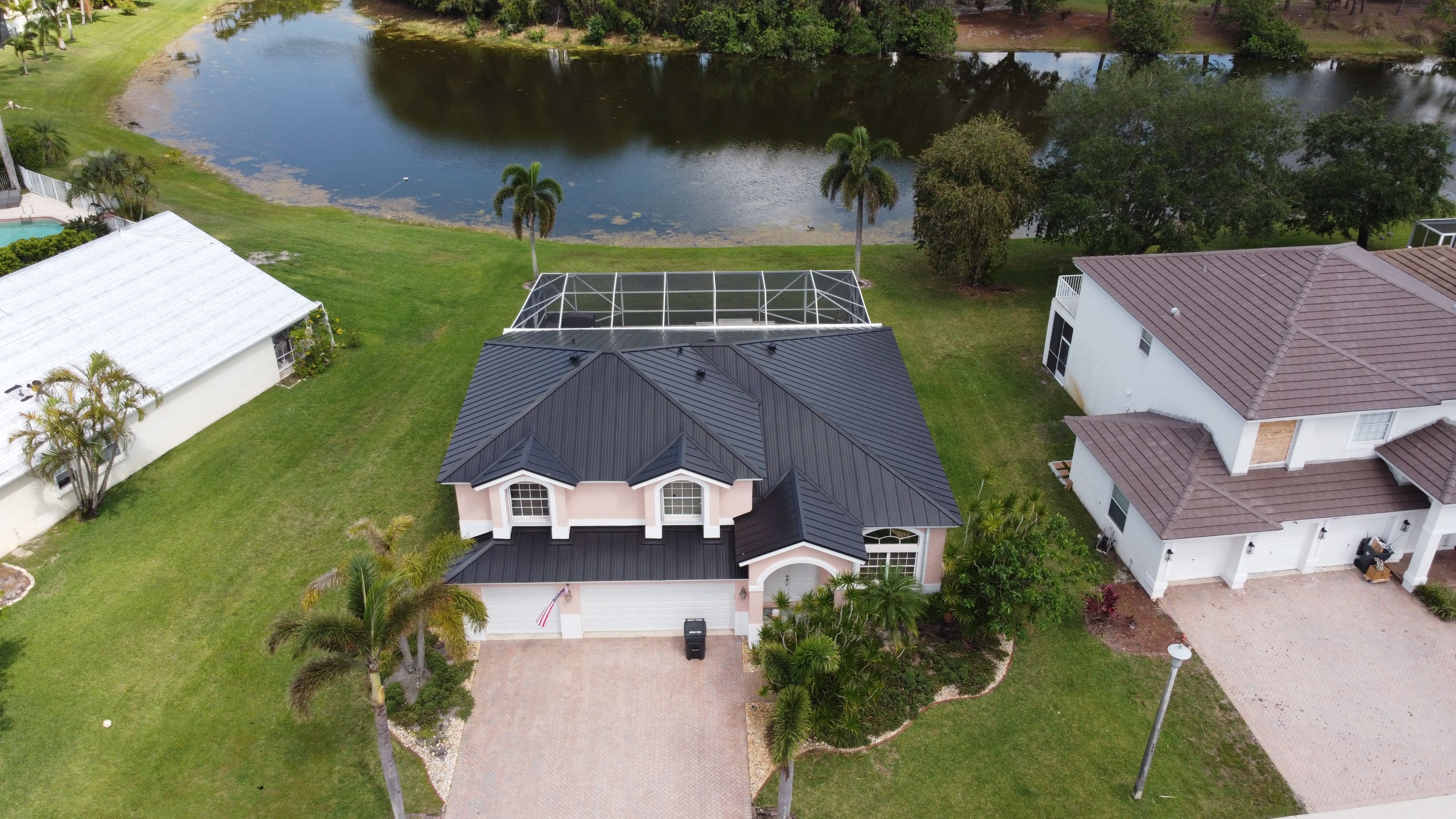Residential Roofing Installation using 1" Nail strip metal roof by BLUES BROTHERS ROOFING