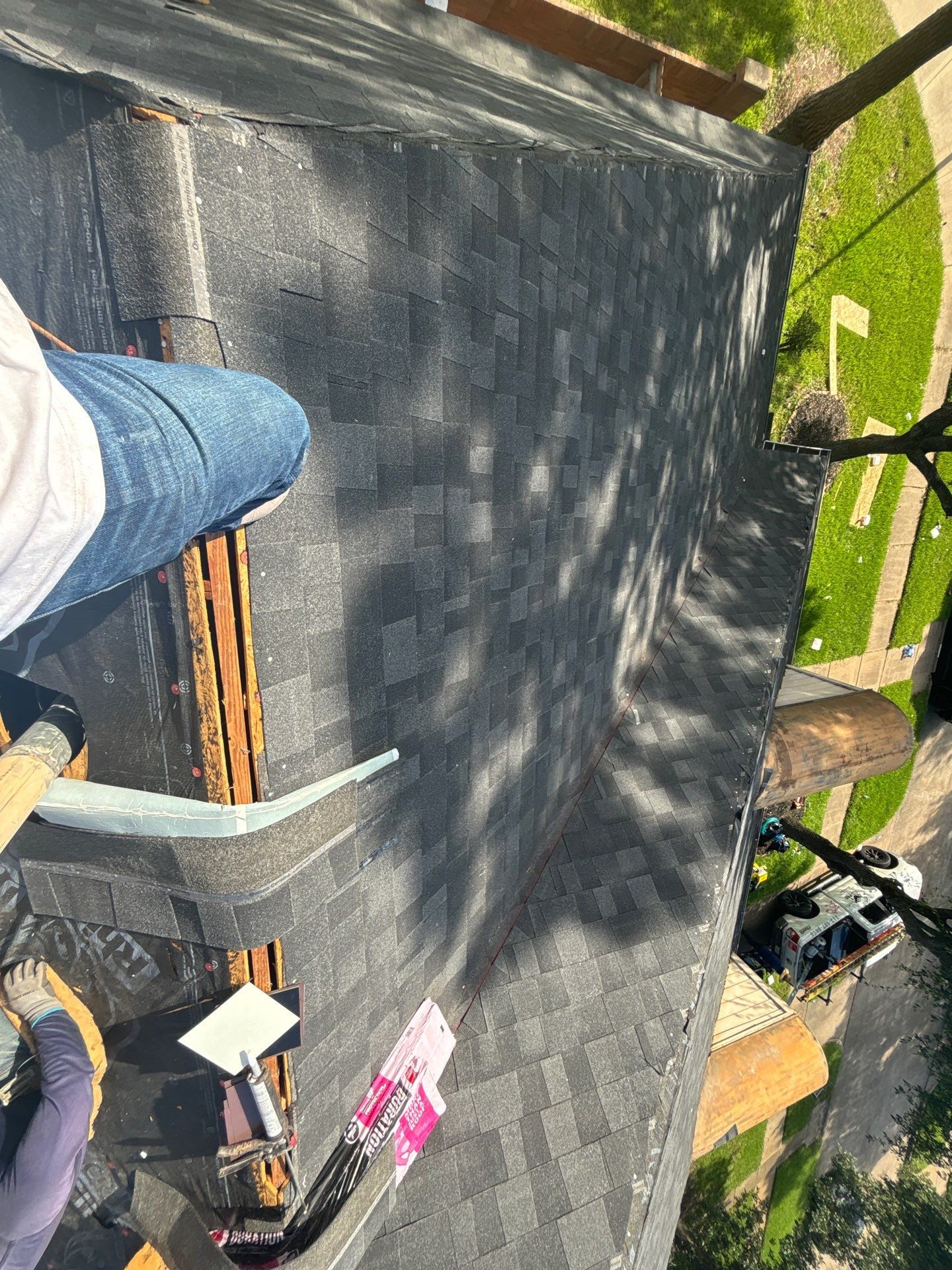 Residential Roofing Installation using Owen's Corning Duration (Lifetime) Shingles by Roof Repair Company