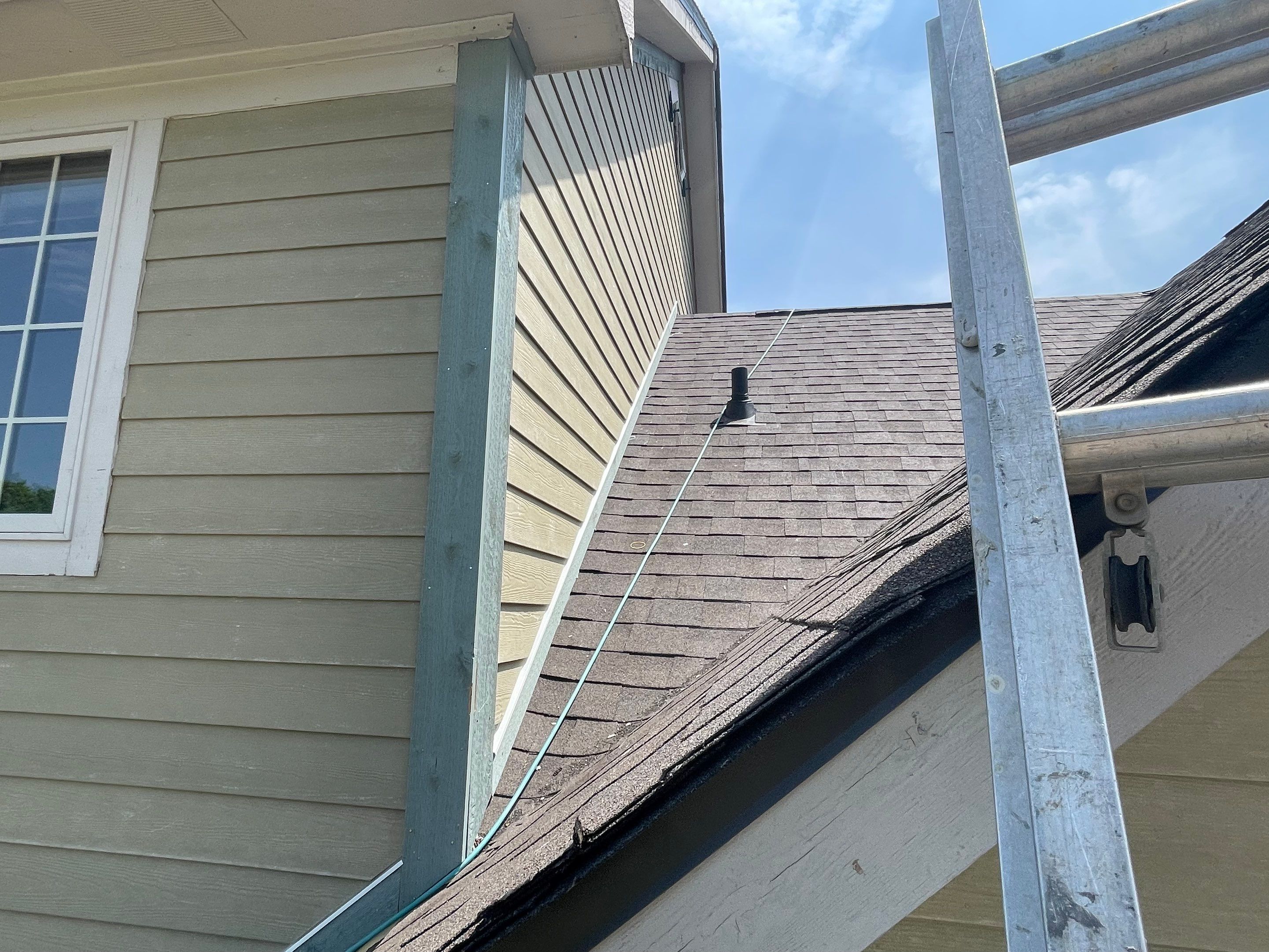 Tornado damage in Whiteland. Roof replacement, James Hardie siding, exterior paint, gutters, windows, doors by 317 Roofing & Restorations