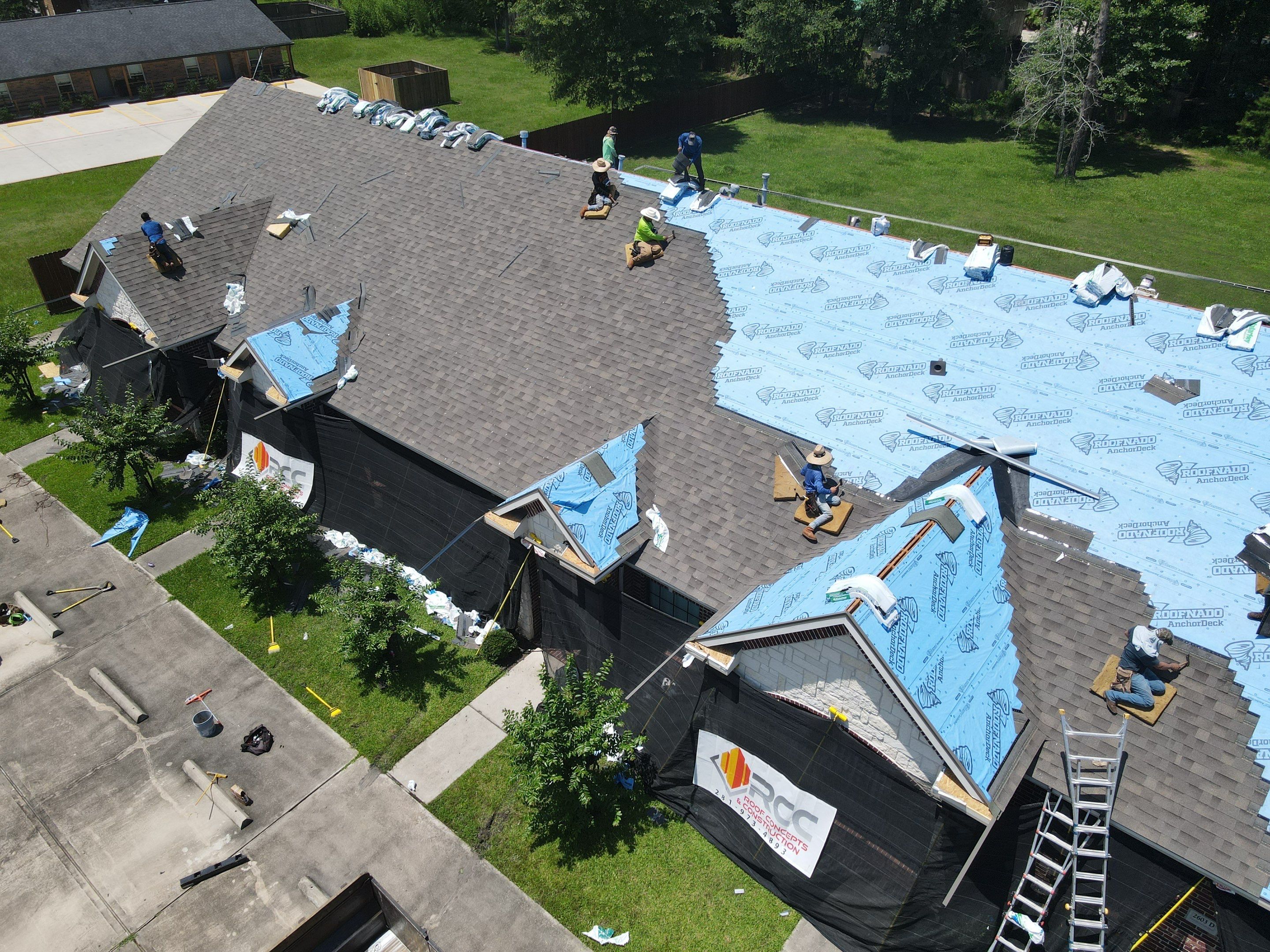 Commercial Roofing Installation using Malarkey Vista Impact Resistant by Roof Concepts Construction