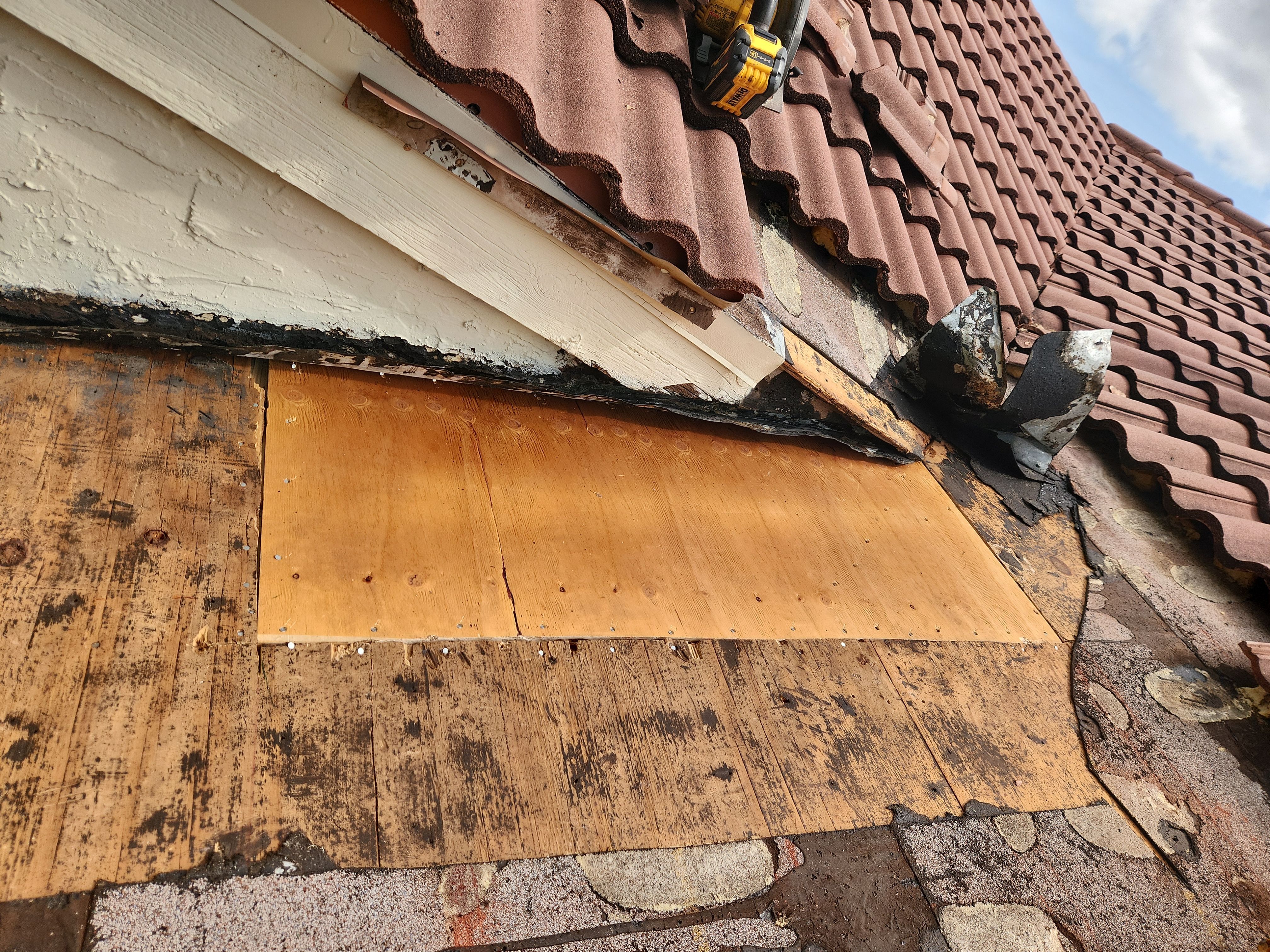 Clay Tile Roof Leak Repair and Sheathing Replacement in Hollywood by Aastro Roofing