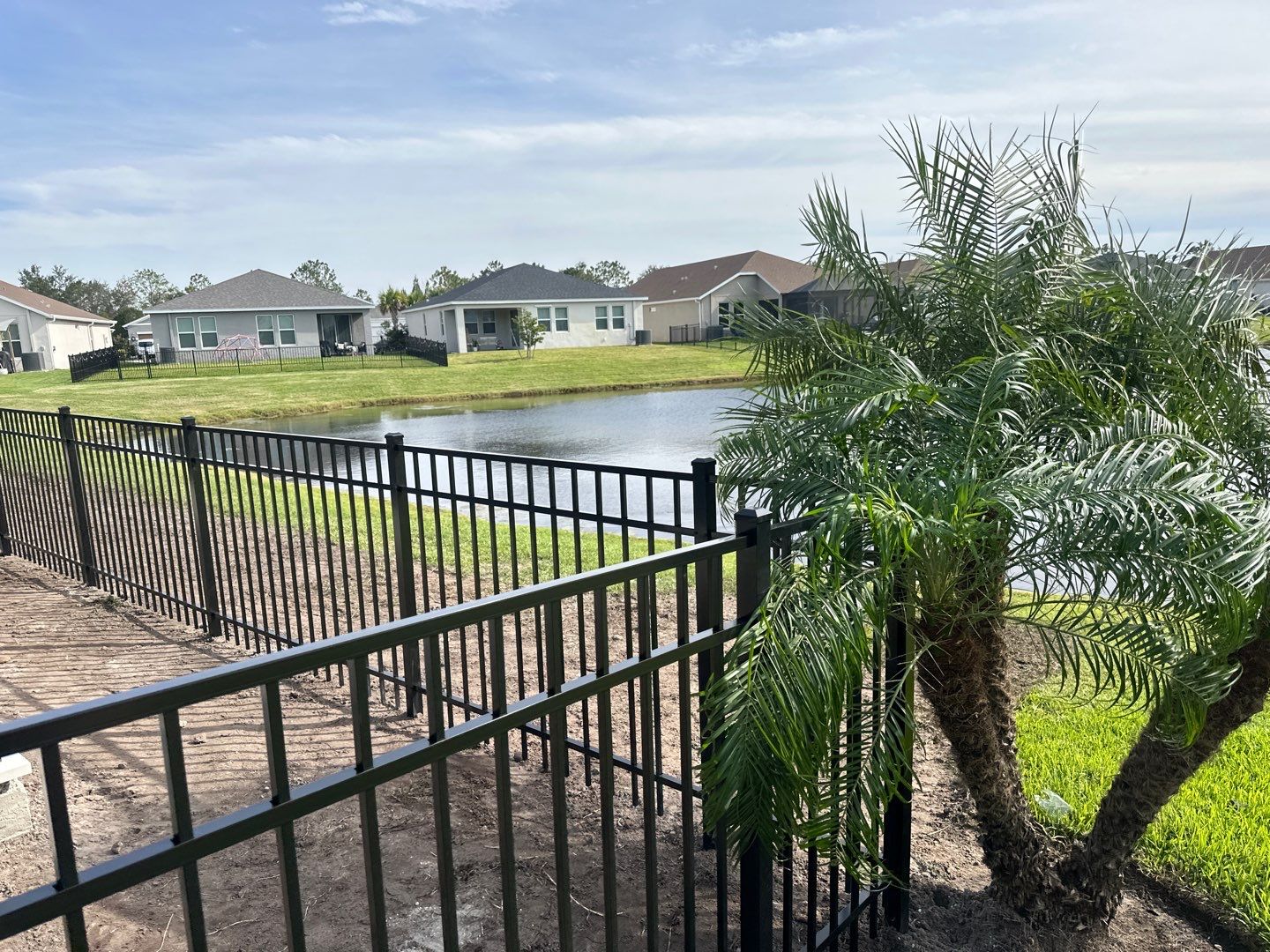 Aluminum Fence Installation using Black 3 Rail Aluminum Fence by Asap fence and gates, LLC