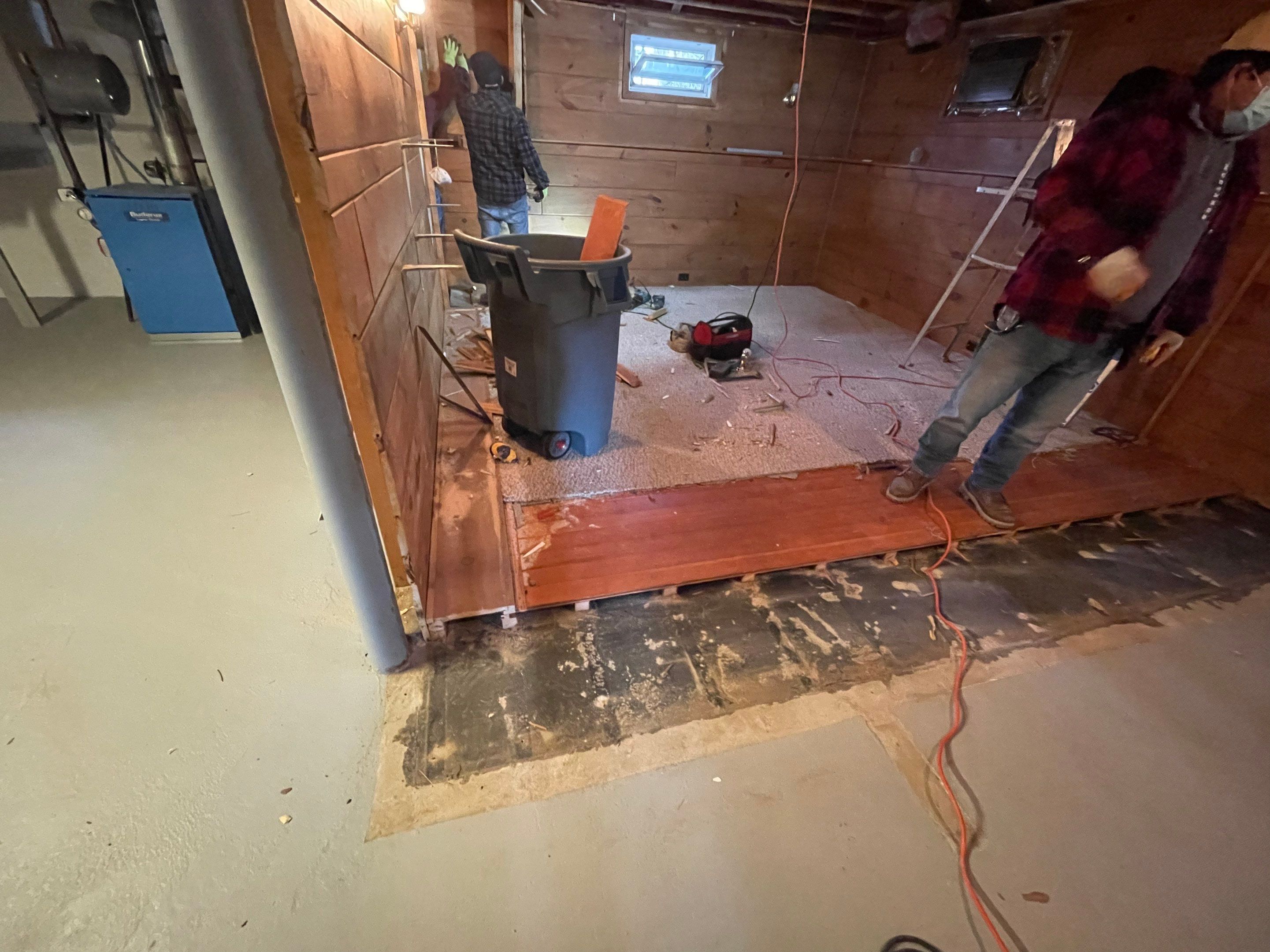 Basement Remodel using Wood by Home Concepts Construction