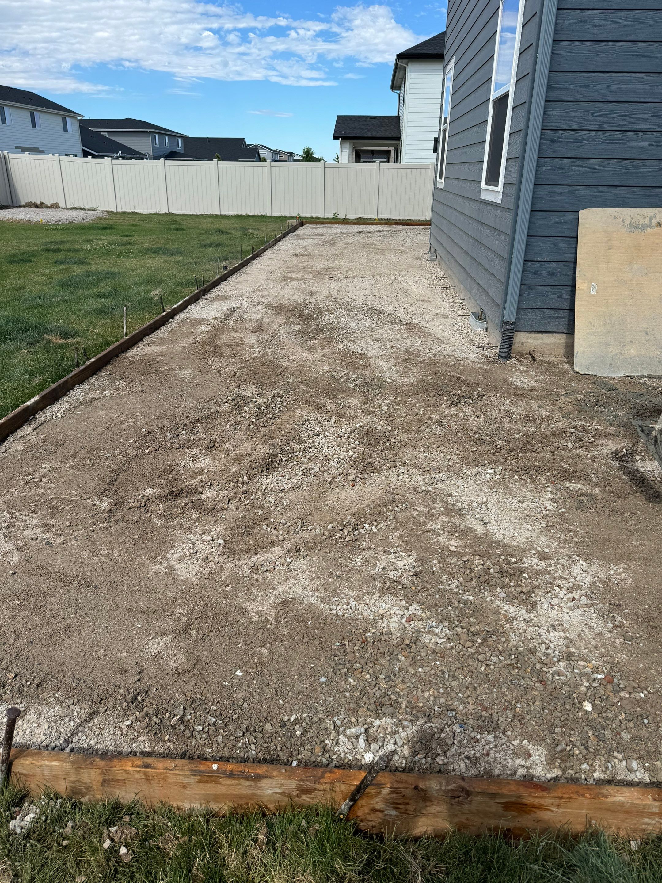 Patio Extension - Spanning to Driveway by Meridian Concrete | Meridian Curbing & Landscape