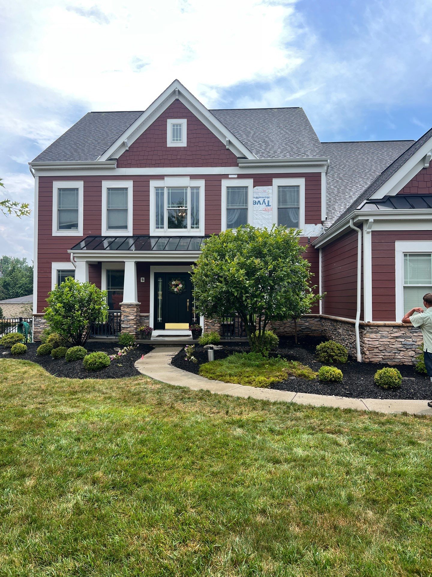 Countrylane Red James Hardie Siding Replacement in Franklin Park by Knockout Home Solutions