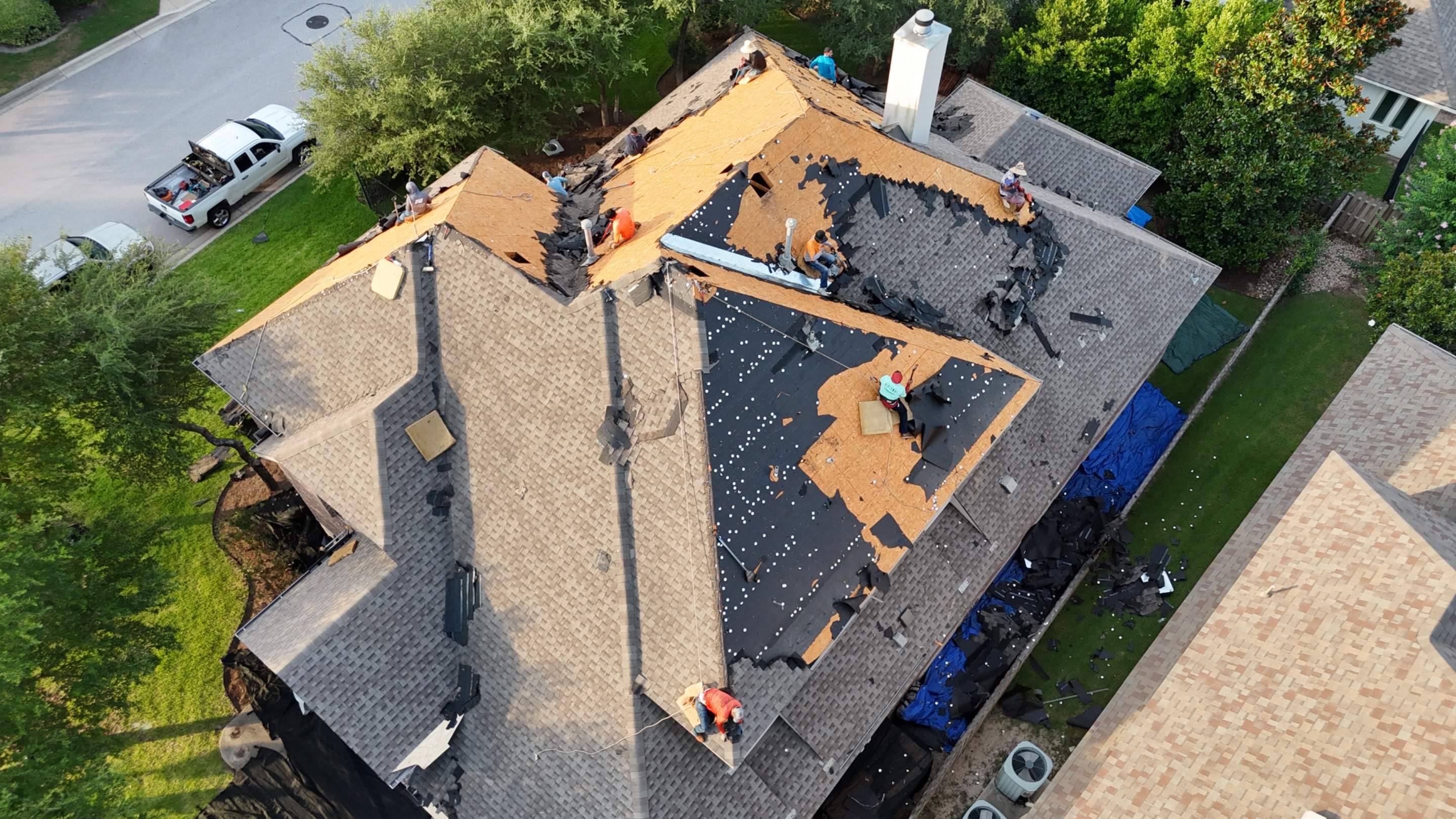 Austin Residential Roof Installation with GAF Shingles and Radiant Barrier by RoofsOnly.com