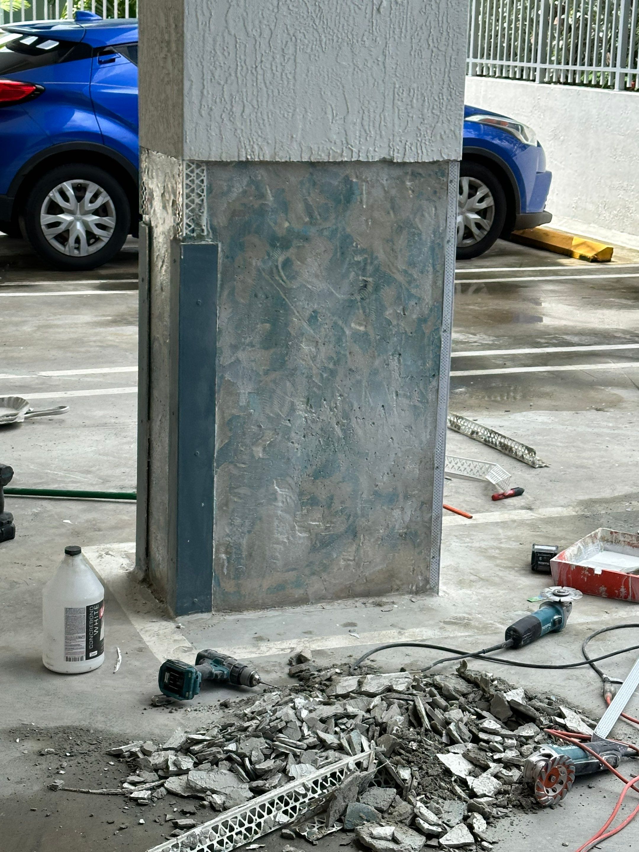 Concrete Restoration on Slab and Walls by The Goat Contractor ( Giampri Corp)