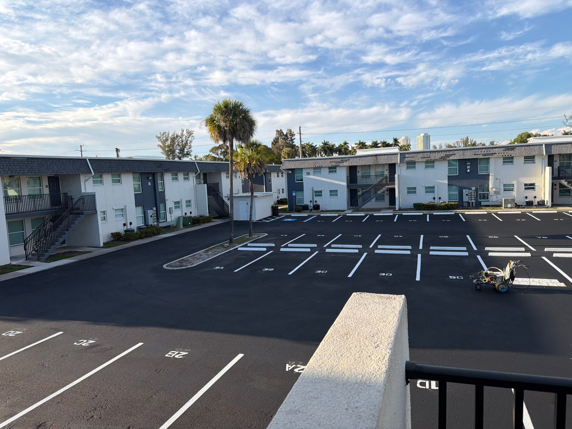 Fort Myers Apartment Complex Asphalt Sealcoating and Line Striping by Everline Coatings & Services - Southwest FL