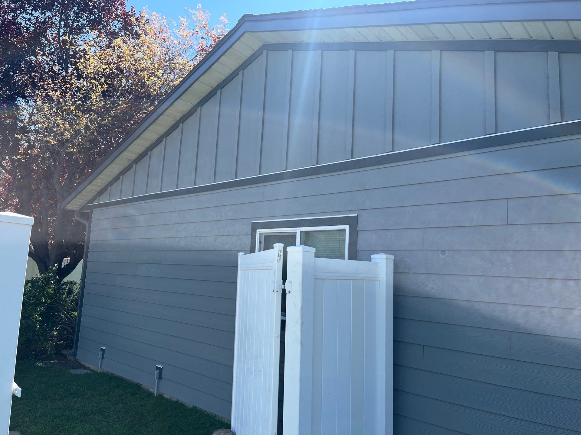 Sandy | Custom Hardie Mixed Profiles | Gray Slate & Iron Gray Trim by Ideal Siding Utah