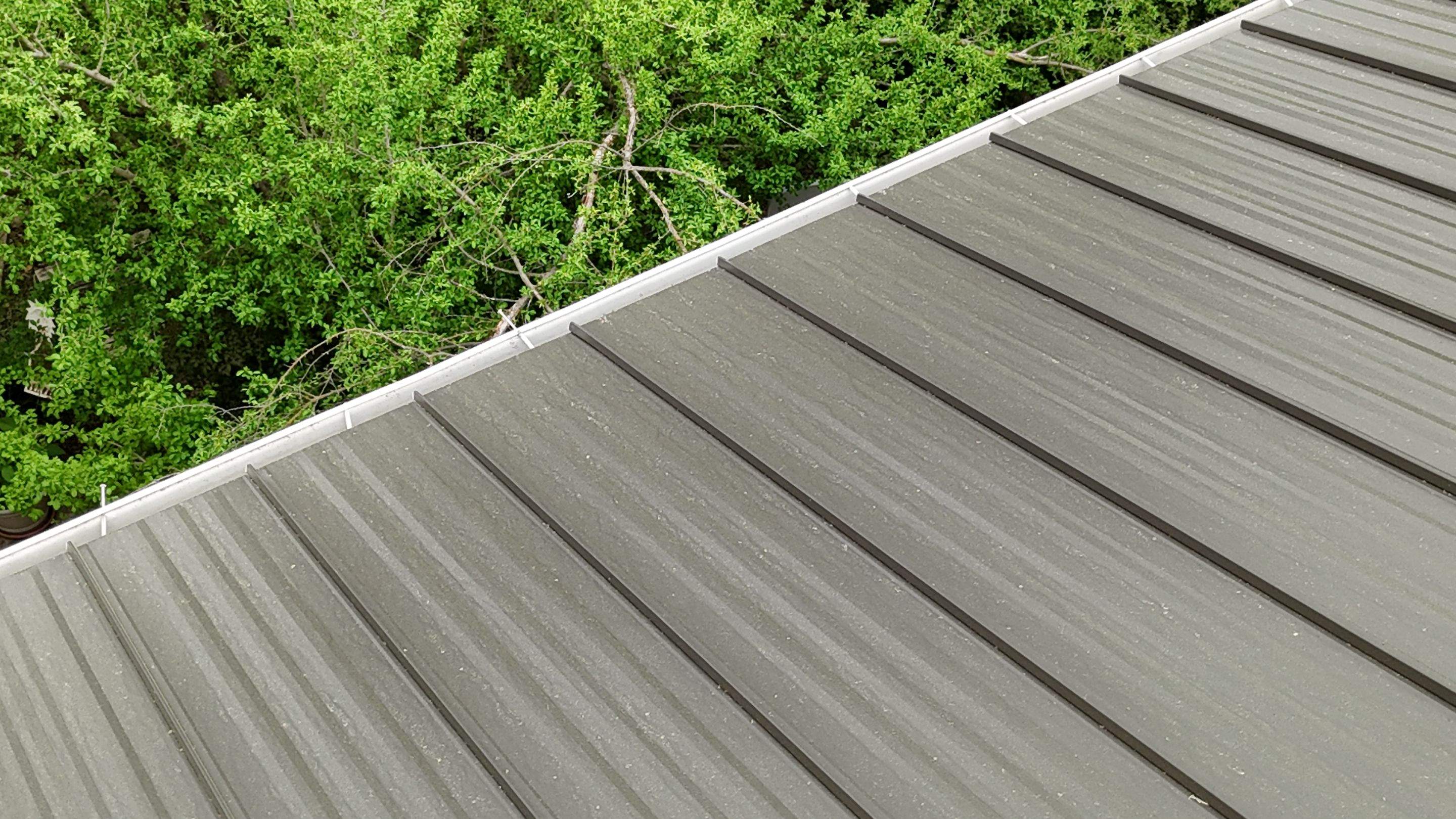 Dark Bronze - L&A Standing Seam with Striations by RoofsOnly.com